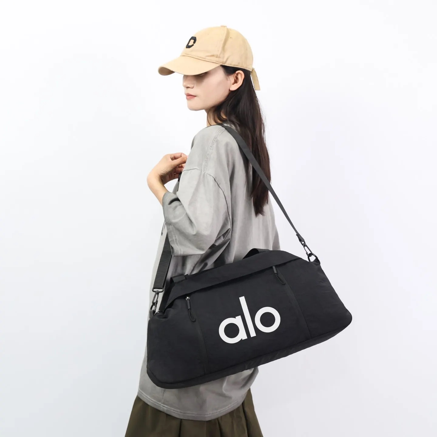 AIO 時尚潮流百搭休閒單肩包大容量女生托特包 旅行袋 大容量旅行款