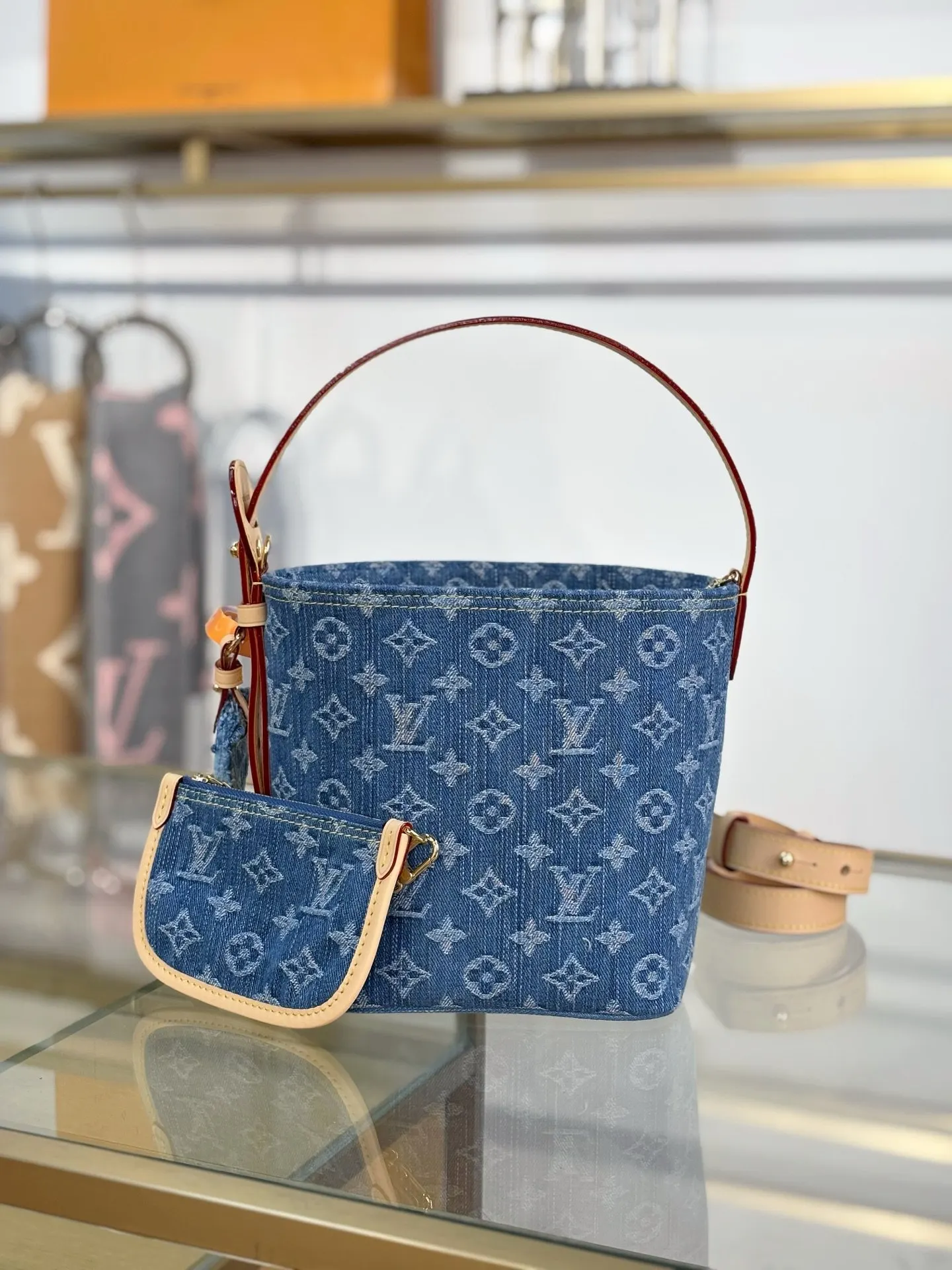 Blue Bucket Bag Casual