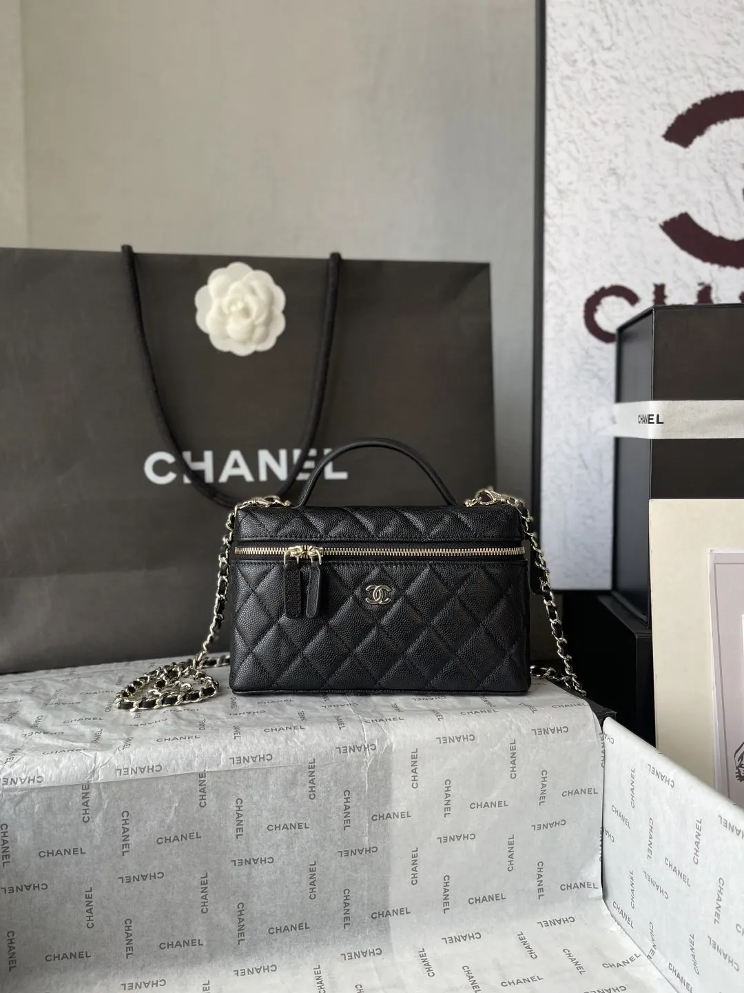 Gold Chain Bag Leather