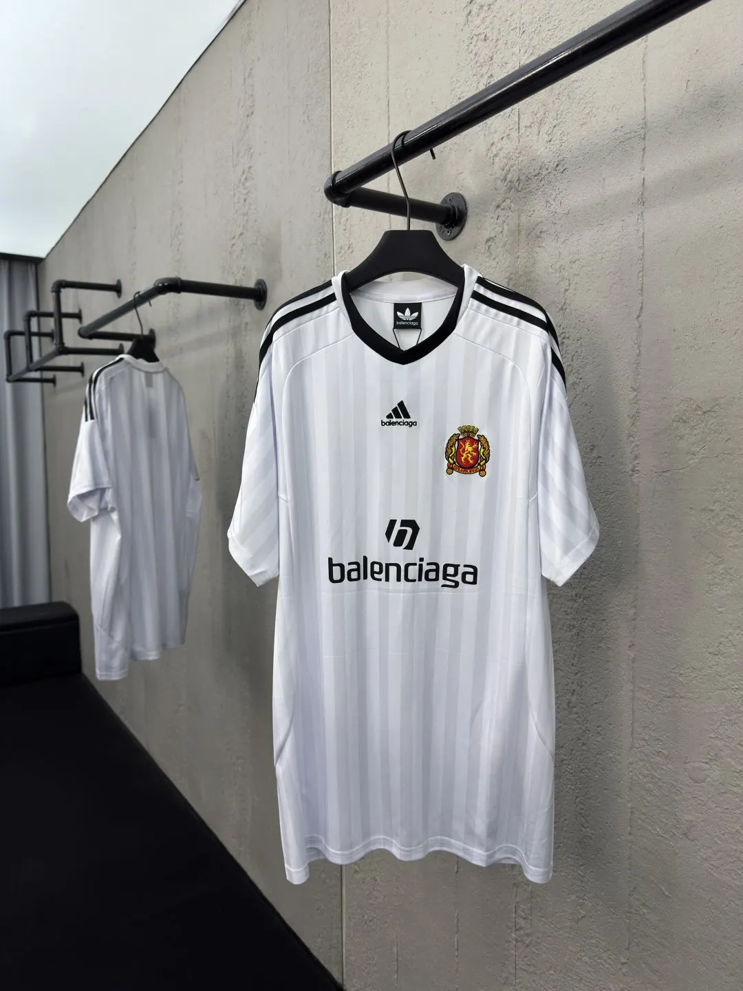 Balenciaga White Short Sleeve T-Shirt Street Casual
