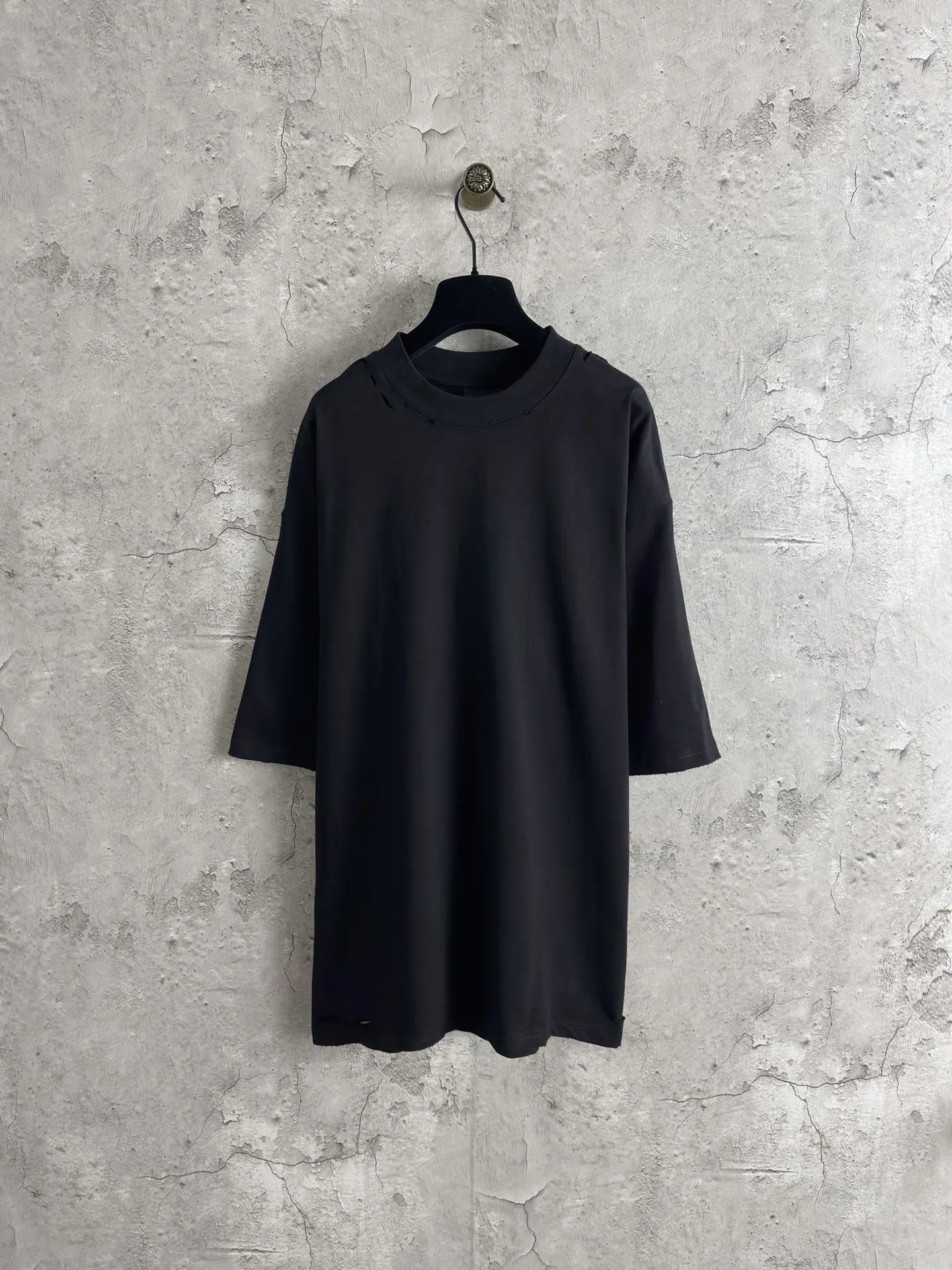 Balenciaga Black Short Sleeve T-Shirt Street Casual