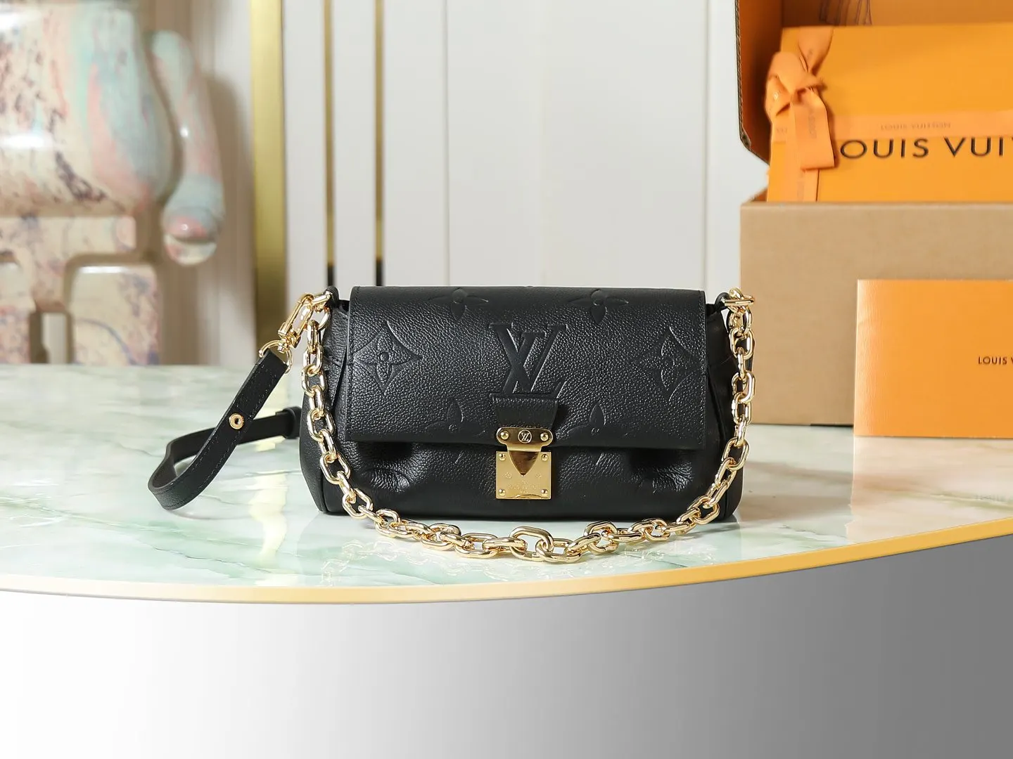 Louis Vuitton Black Chain Bag