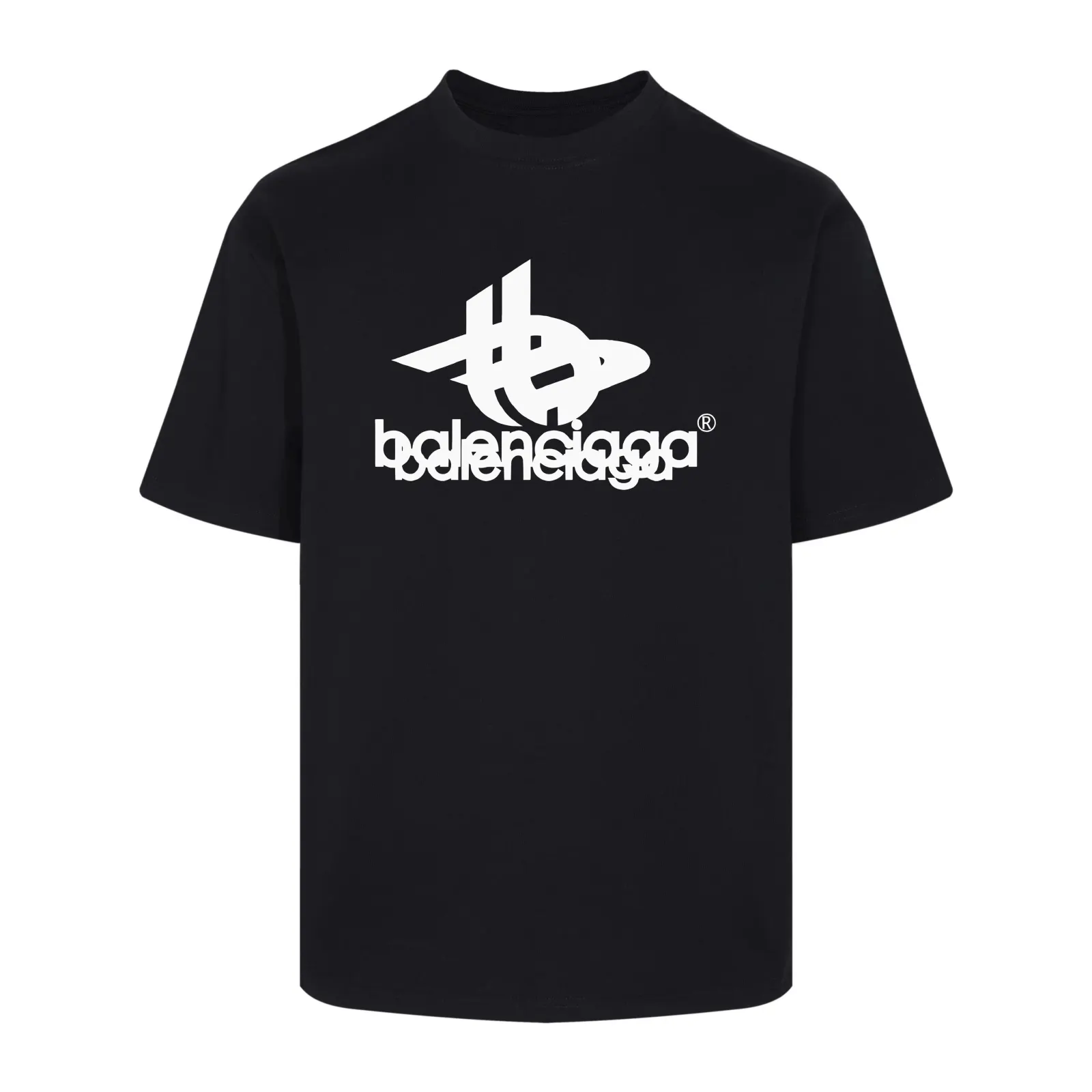 Balenciaga Black Short Sleeve T-Shirt Loose Casual