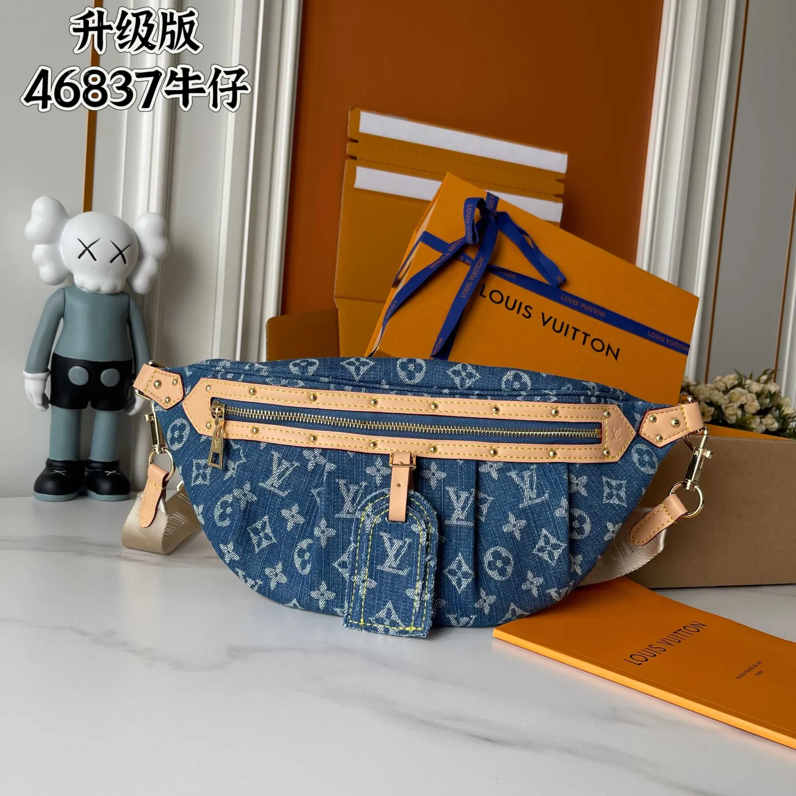 牛仔 丹宁 牛皮 腰包 休闲腰包款