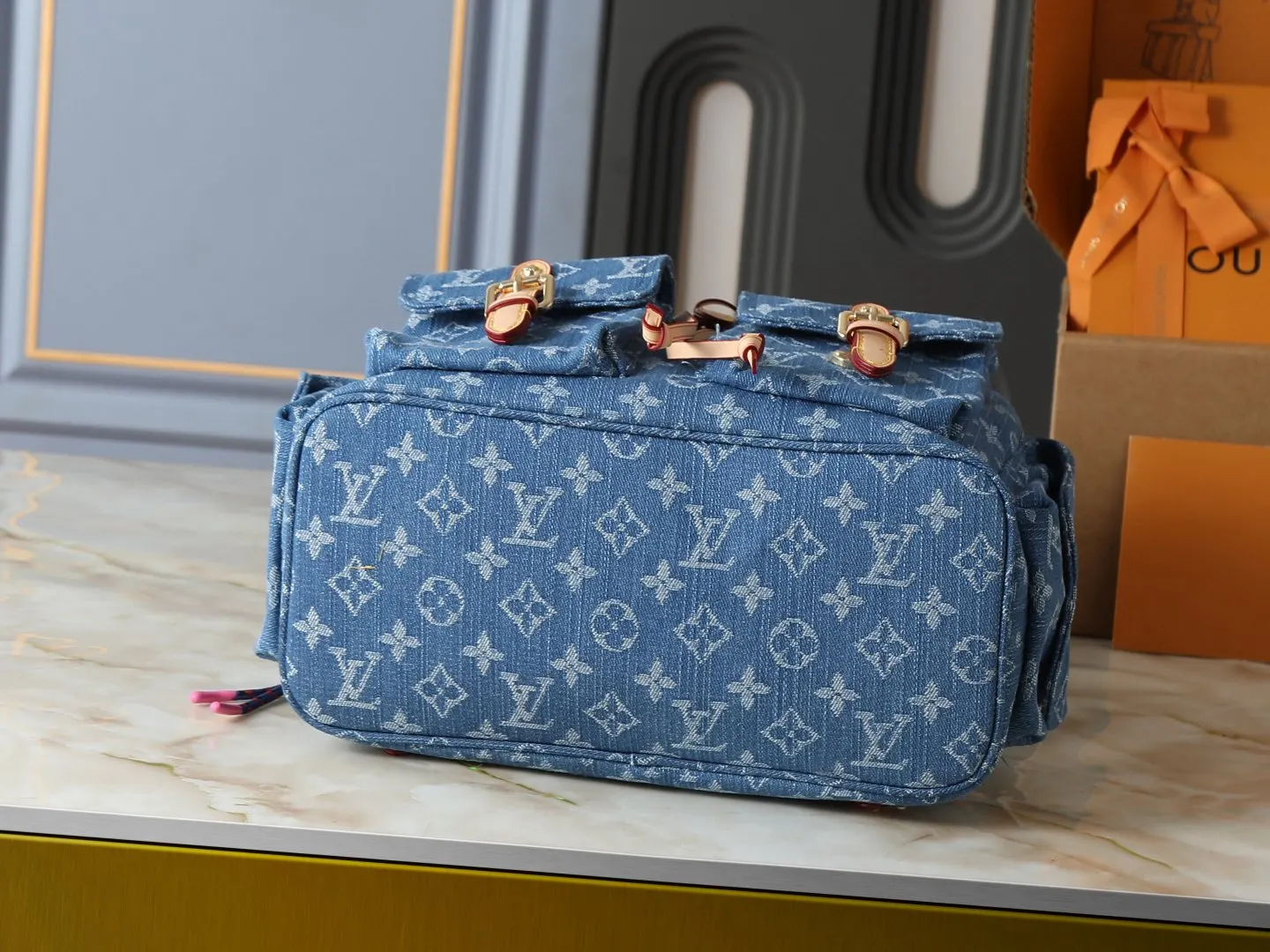 皮革 升级 Denim Rendez 雙肩包 实用雙肩款
