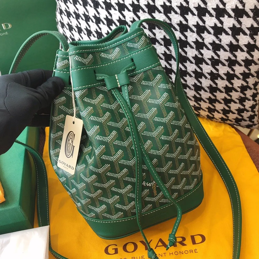 Goyard 老花 綠色 帆布 水桶包 休閒水桶款