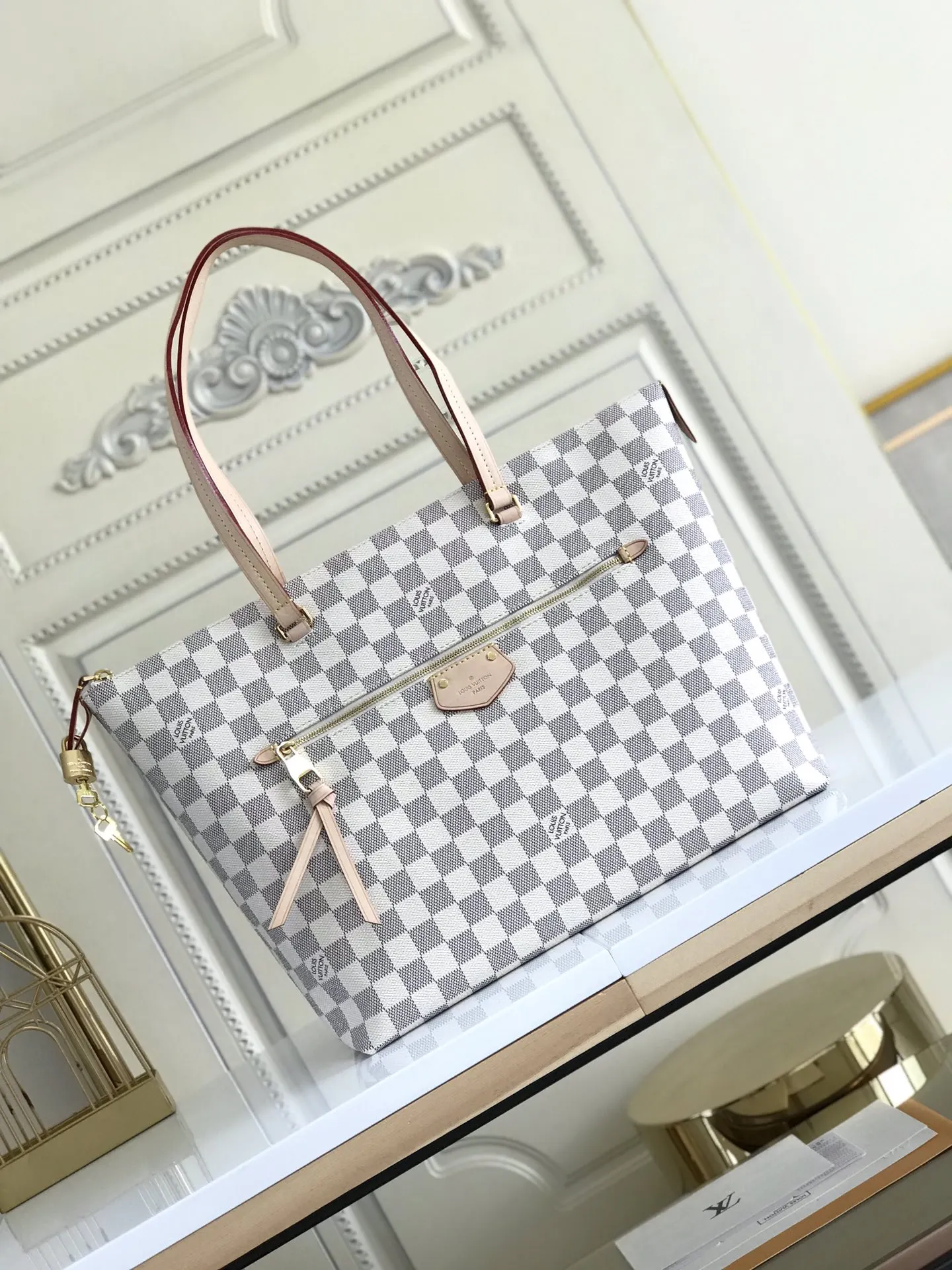 Gold Tote Bag Leather