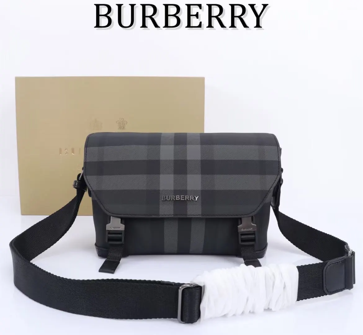 Burberry 灰色 皮革 收納包 旅行收納款