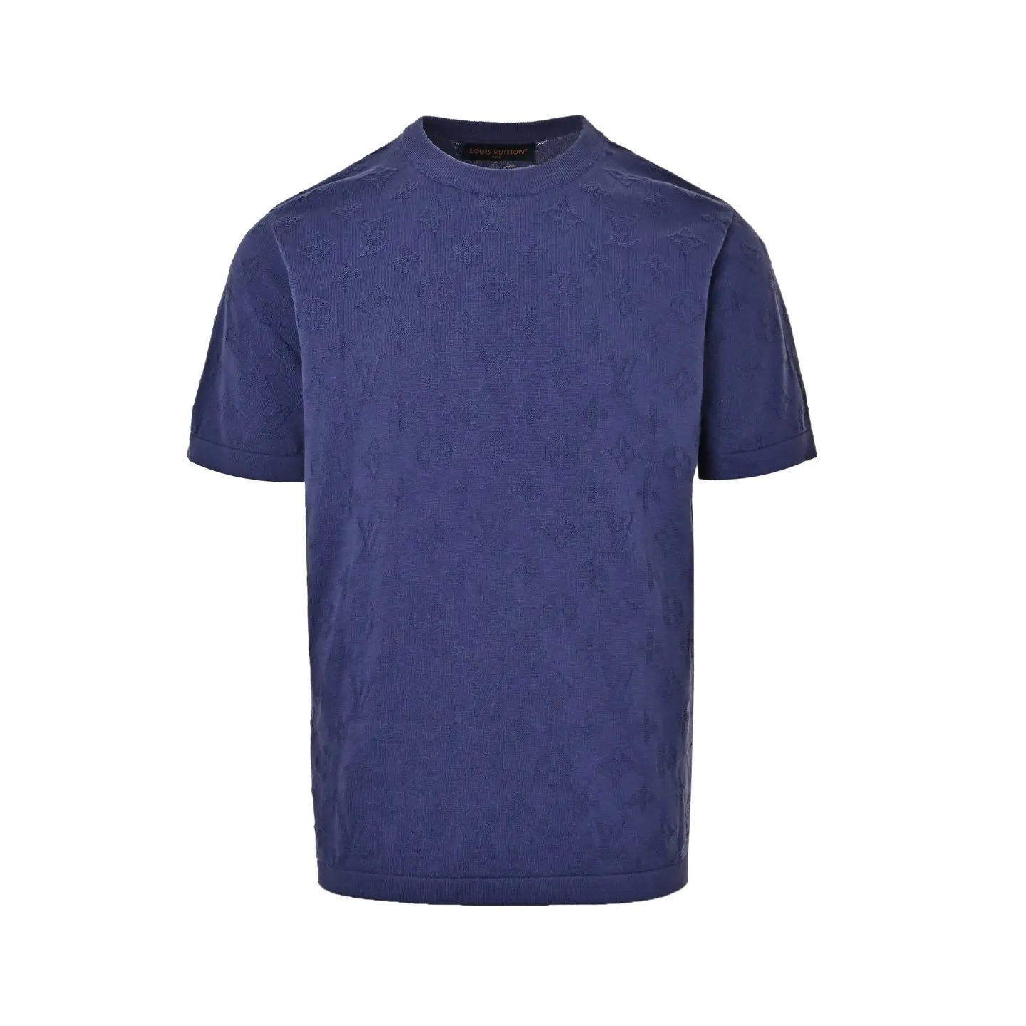 LV Monogram Jacquard Short Sleeve T-Shirt Casual Versatile