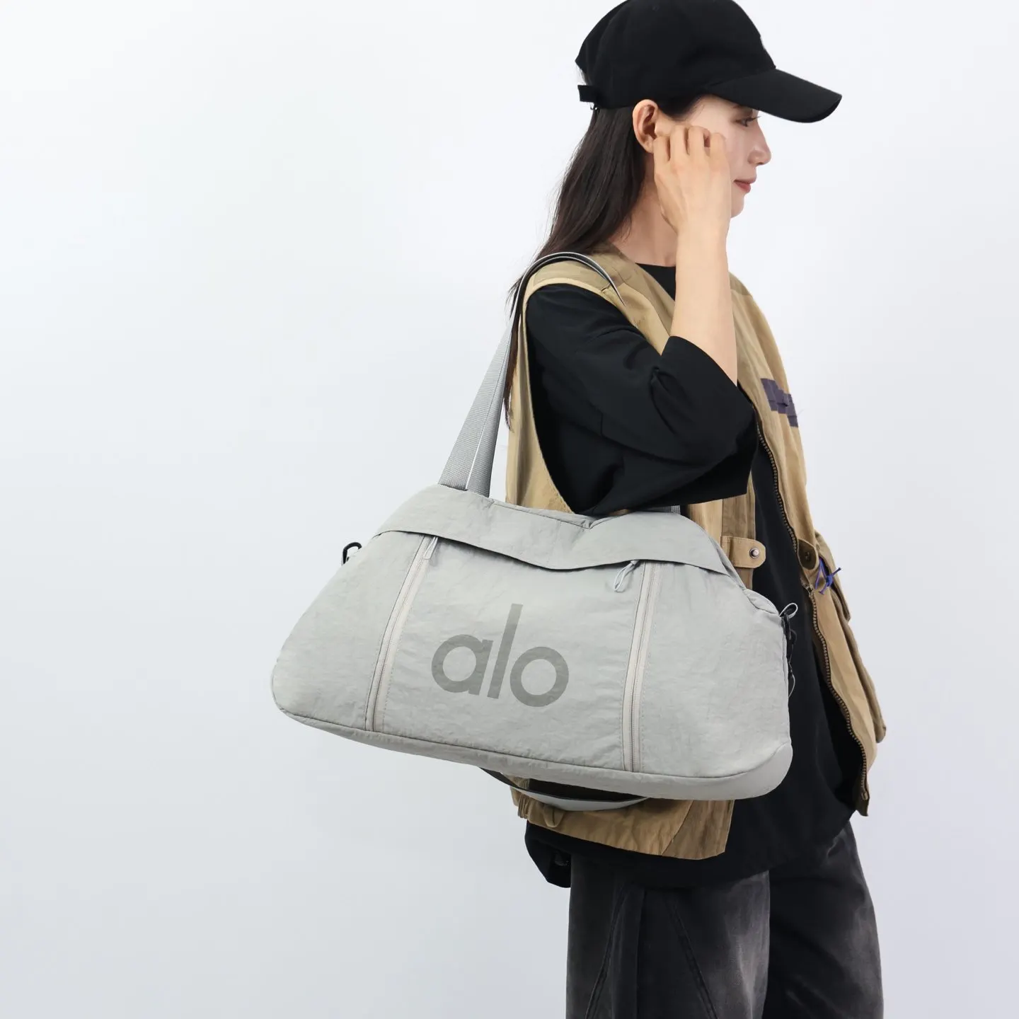 AIO 時尚潮流百搭休閒單肩包大容量女生托特包 旅行袋 大容量旅行款