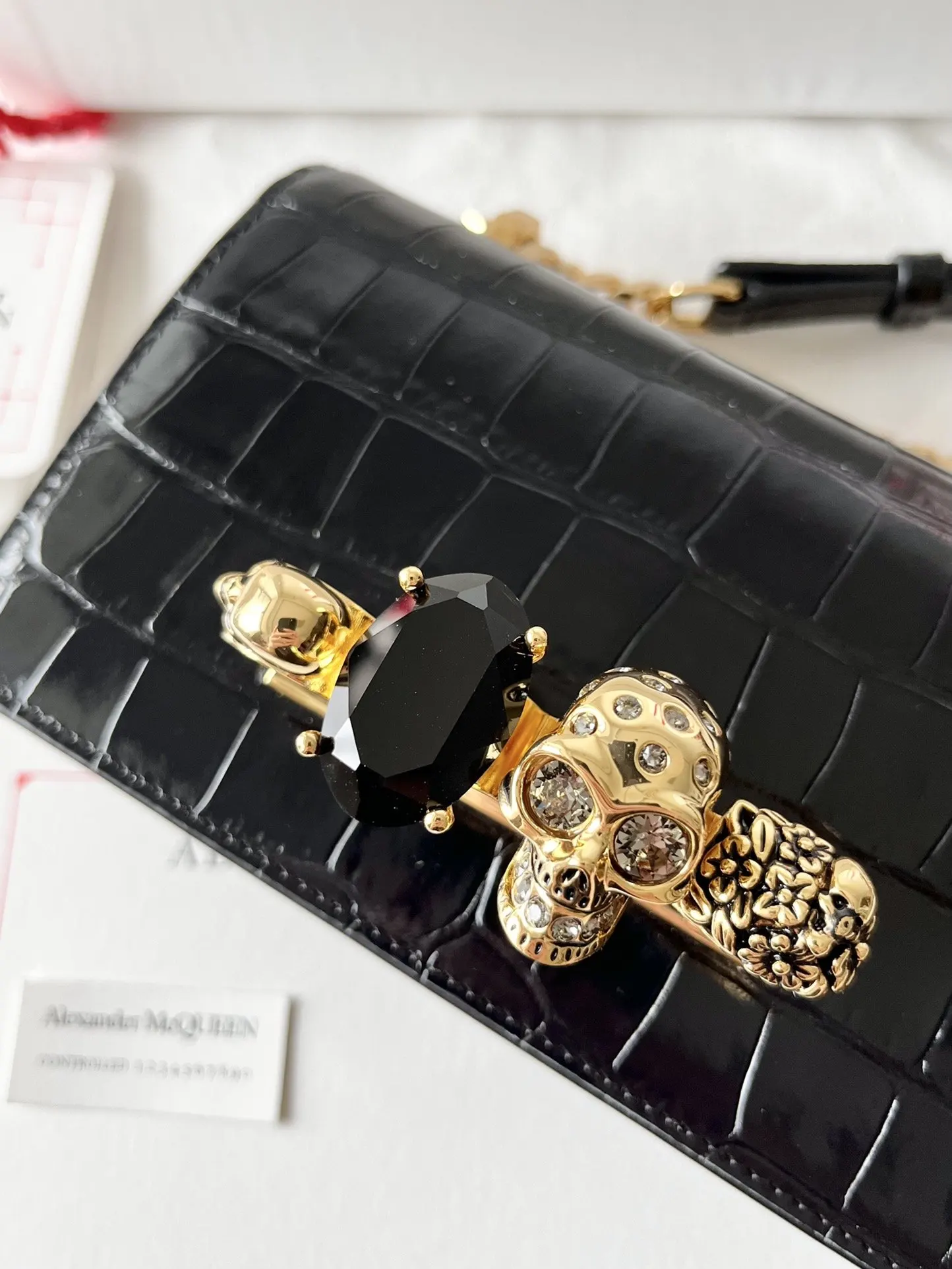 牛皮 亚力山大• Jewelled Satchel Min 收納包 旅行收納款