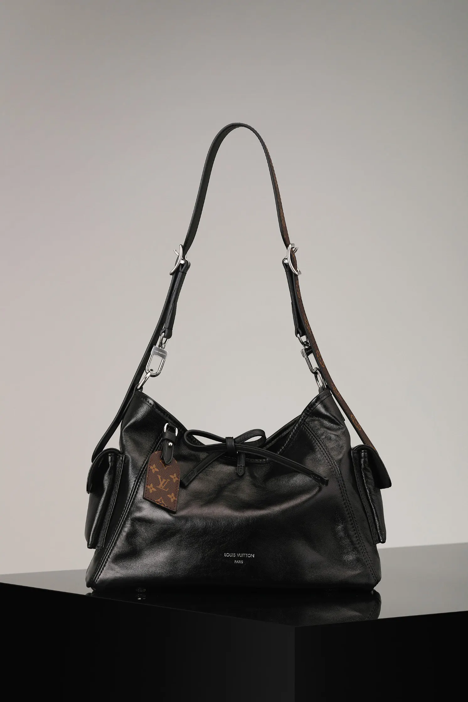 Black Monogram Chain Bag