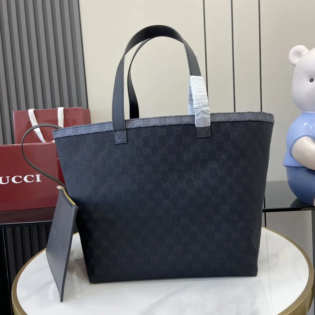 Gucci 藍色 米色 托特包 大容量托特款