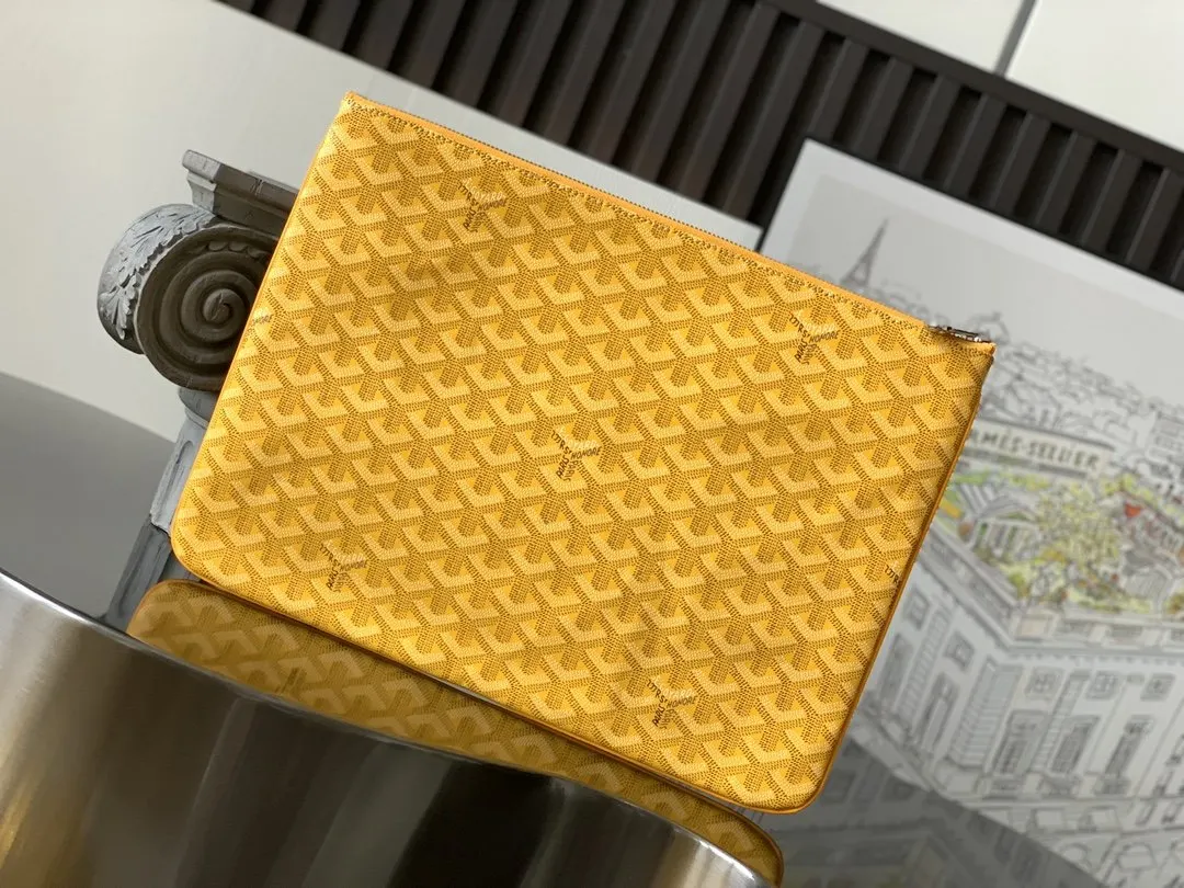 Goyard Yellow Clutch Bag