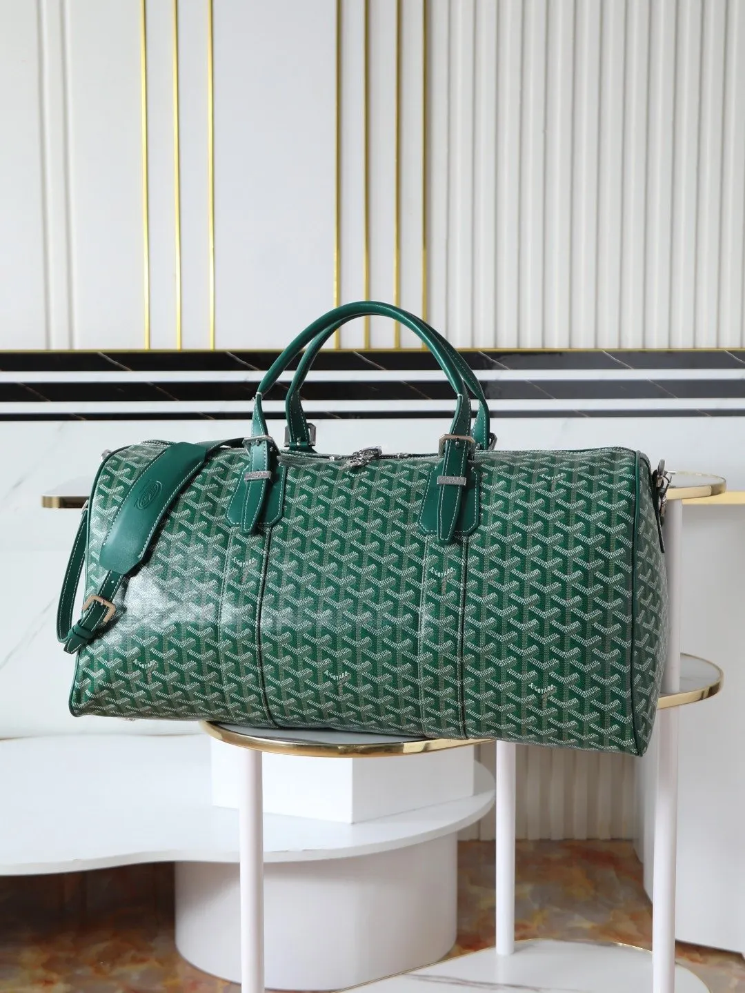 Goyard 黃色 BOSTON 旅行袋適合在机舱内使用 通过搭 一 大容量旅行款