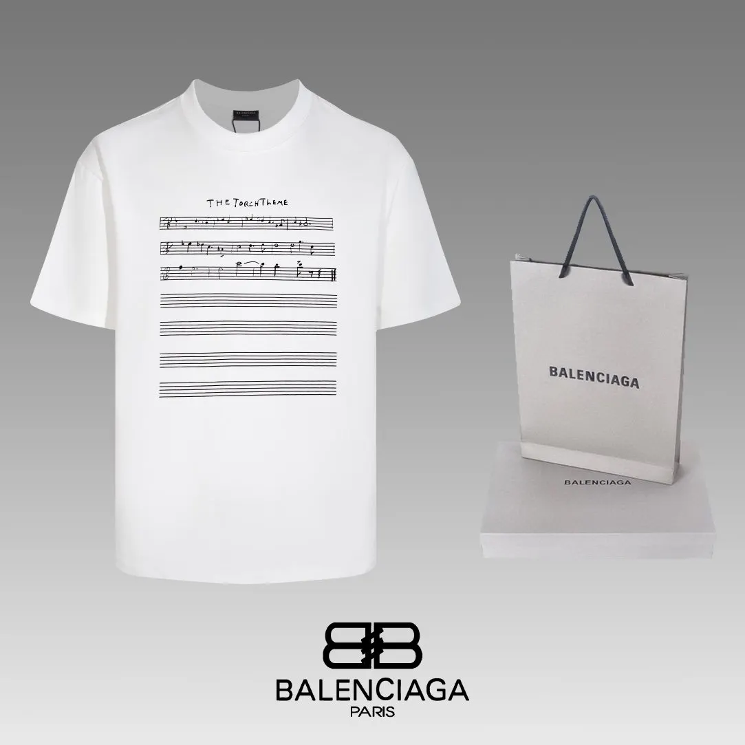 Balenciaga Black Short Sleeve T-Shirt Loose Casual