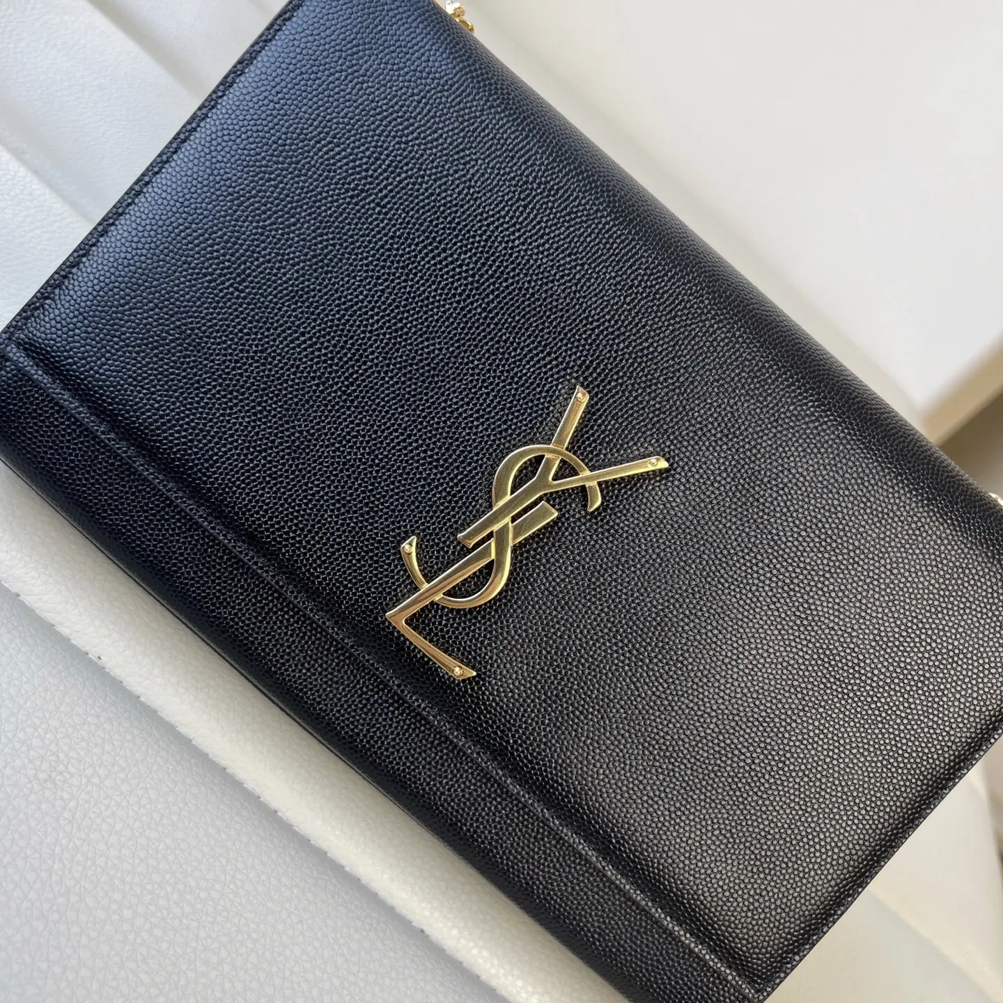 YSL 银色 金色 小牛皮 链条包 精致链条款