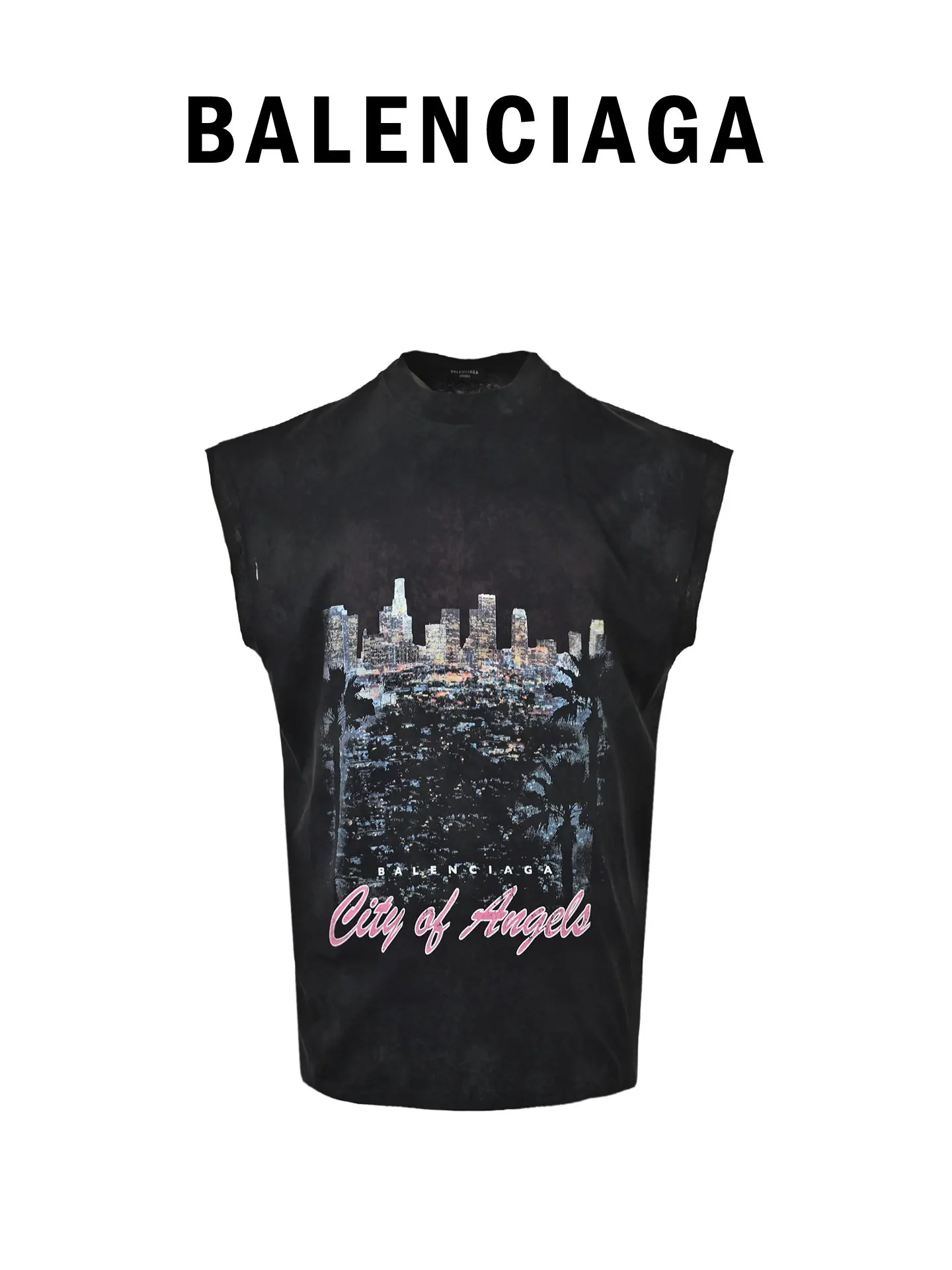 Balenciaga 25ss Print Short Sleeve T-Shirt Street Casual