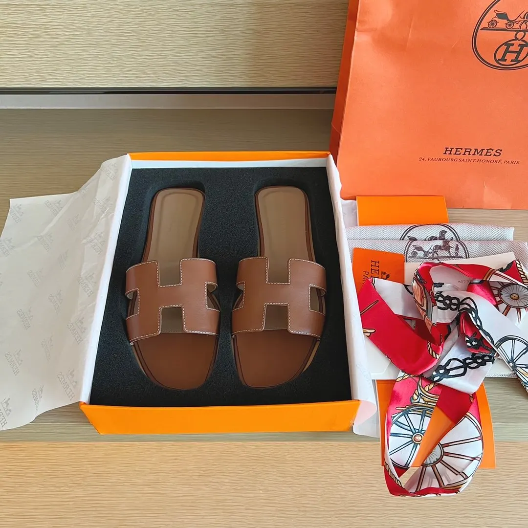 Hermes 羊皮 拖鞋 舒適百搭款