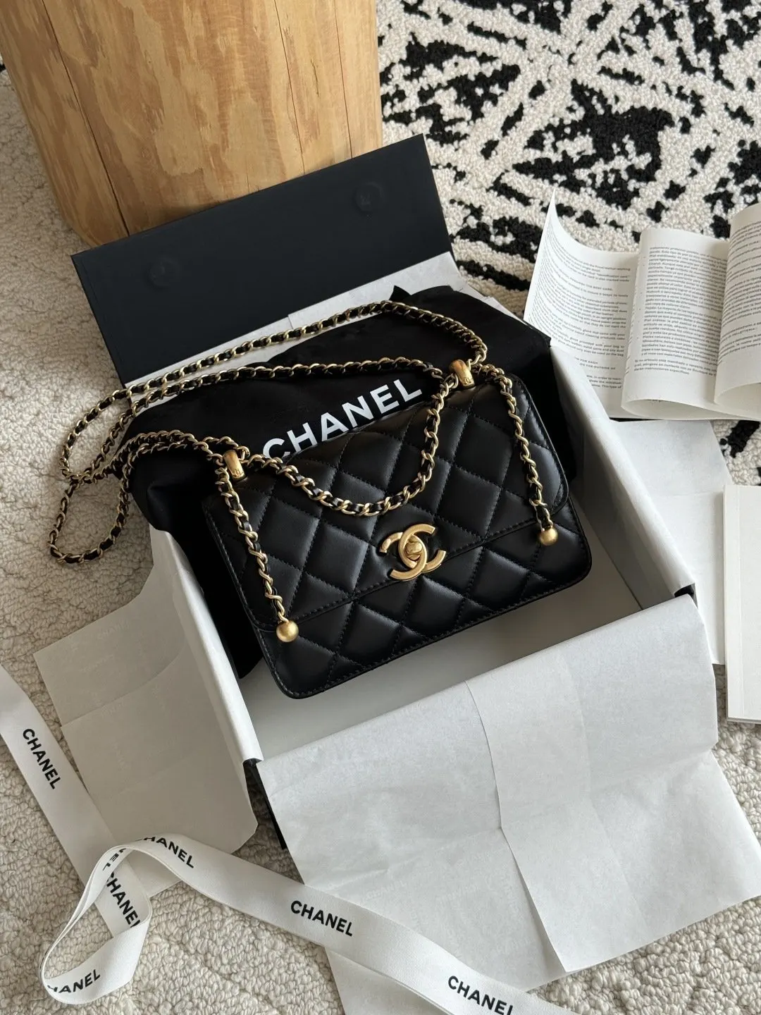 Gold Chain Bag Leather