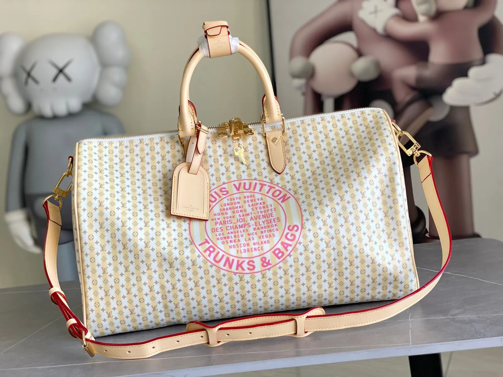 Louis Vuitton Gold Top Handle Bag Commuter Leather