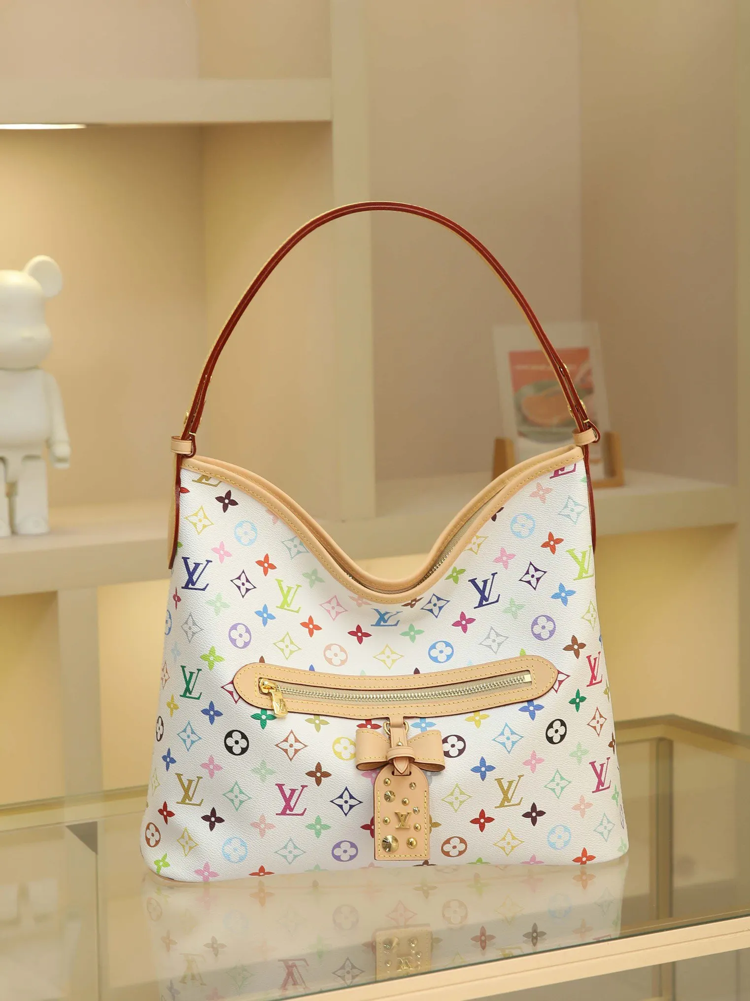 LV 牛皮 手提包 通勤手提款