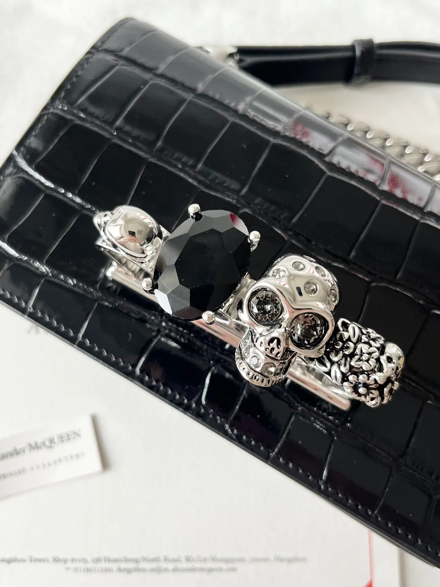 牛皮 亚力山大• Jewelled Satchel Min 收納包 旅行收納款