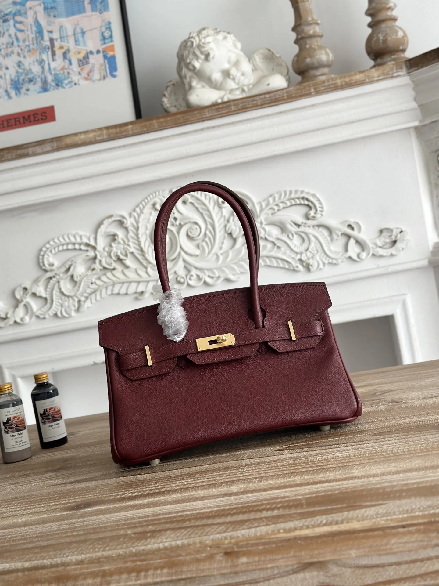 Hermes Birkin 宝石红 單肩包 29cm 经典款