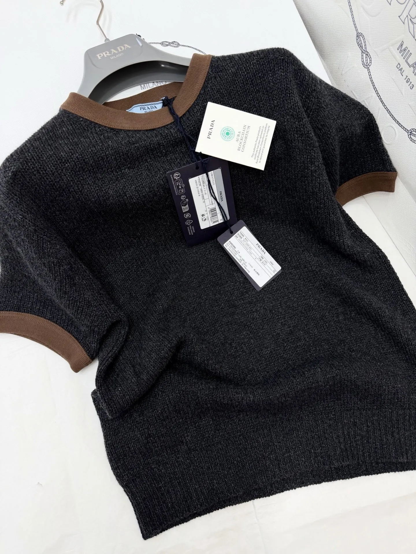 PRADA 牛仔 針織衫 休閒百搭款