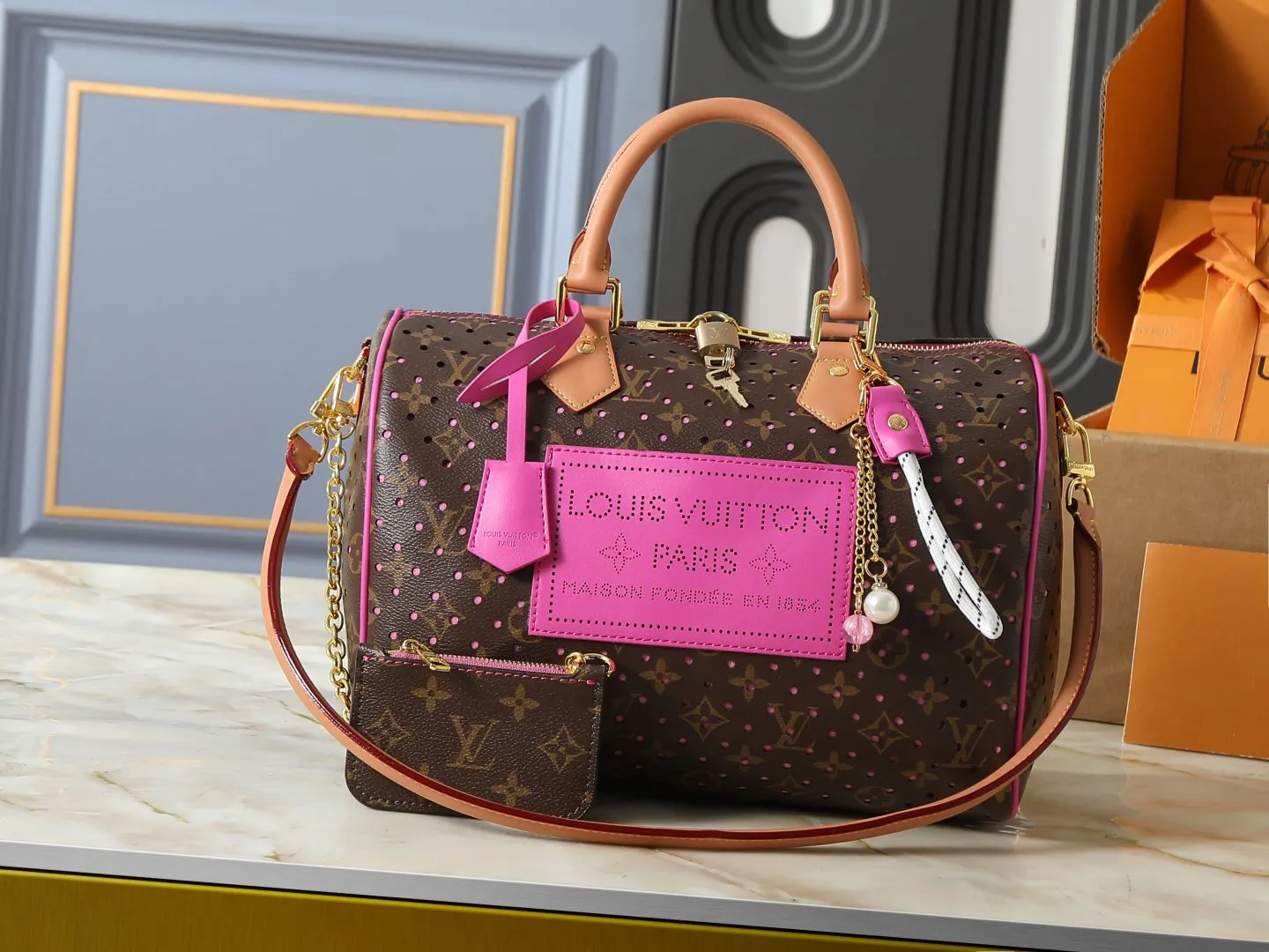 LV Speedy 帆布 收納包 旅行收納款