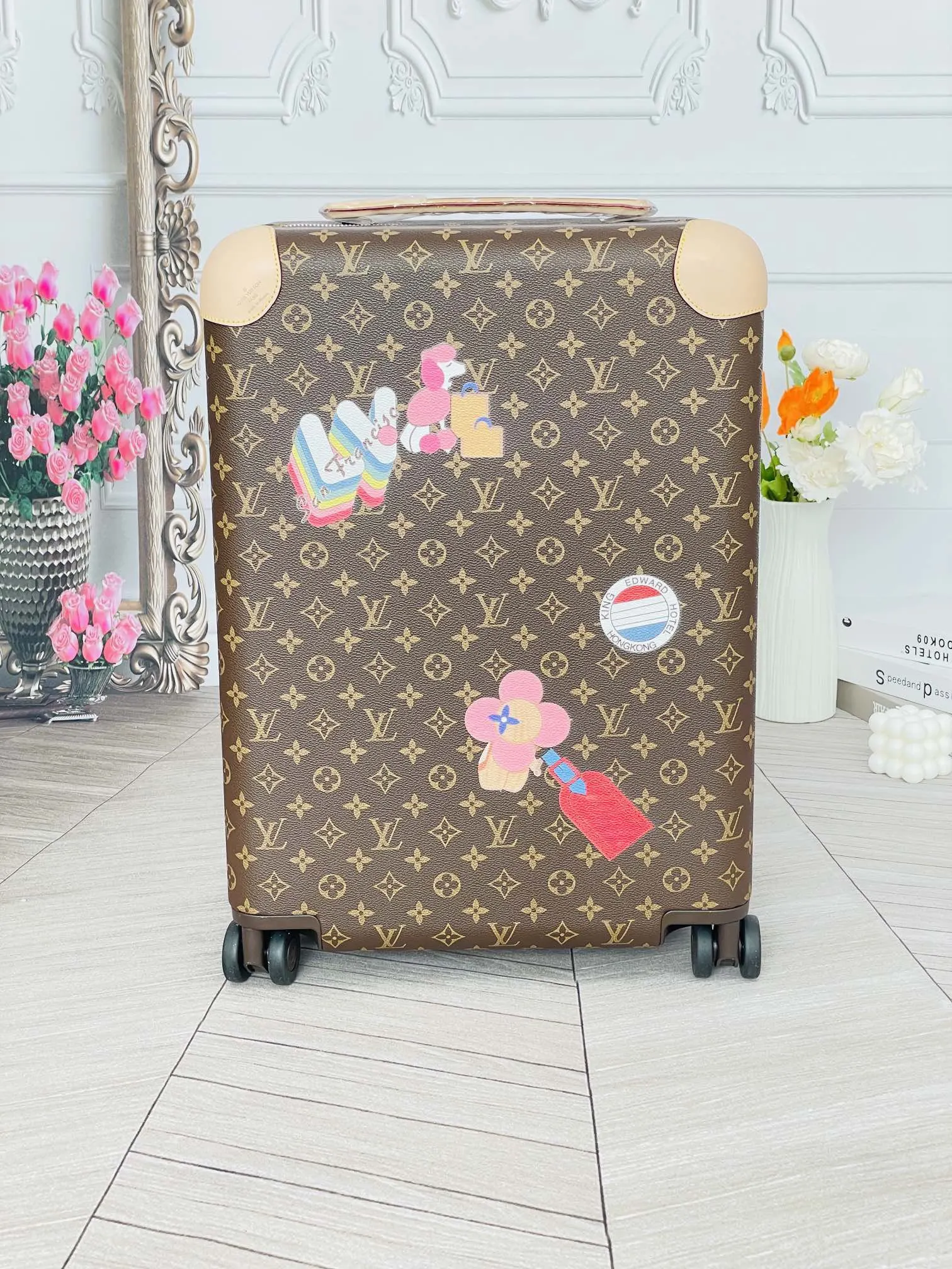 LV 老花 帆布 行李箱 旅行拉杆款 輕便出行款