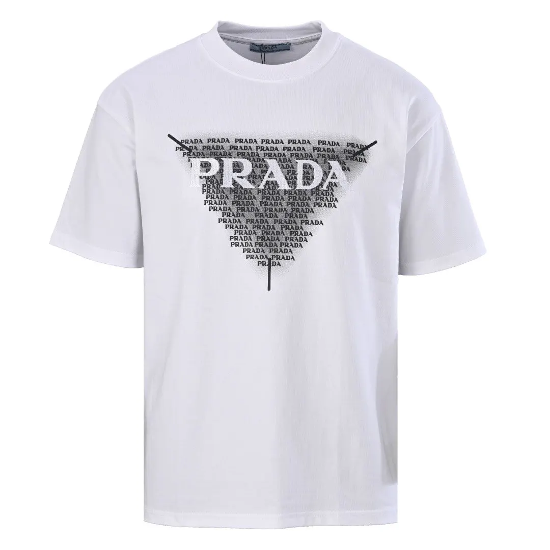 PRADA 棉质 三角标 字母 短袖T恤 休閒百搭款