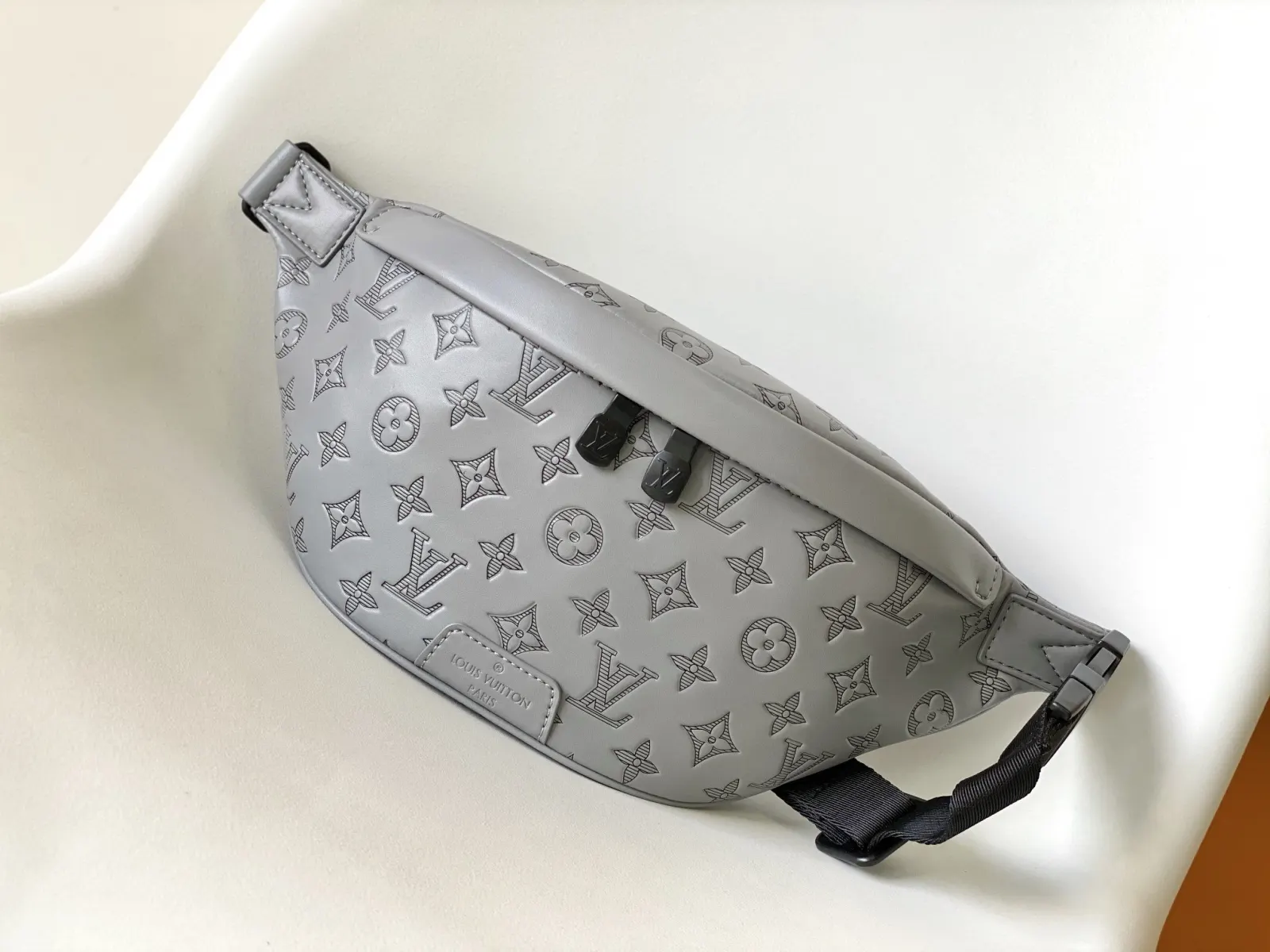 Black Gray Belt Bag Casual Canvas