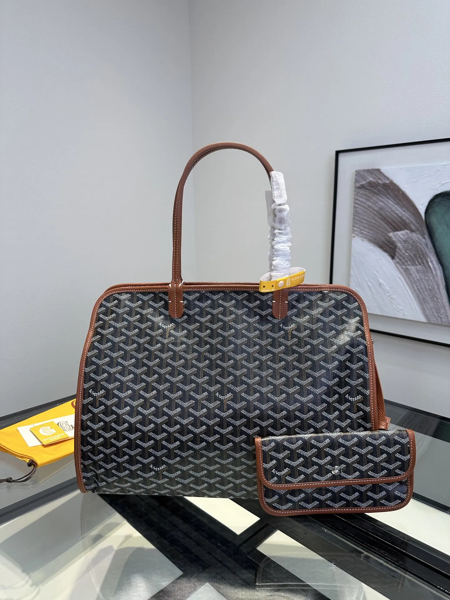 Goyard 棕色 皮革 收纳包 旅行收纳款