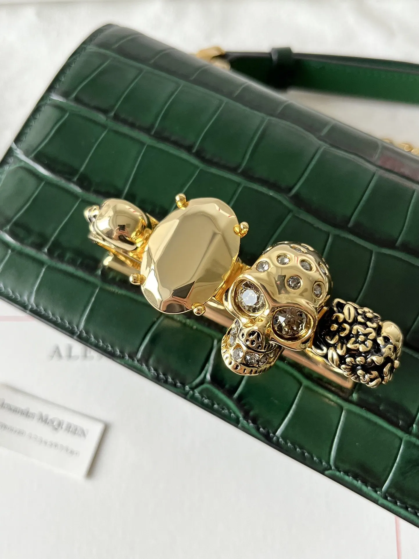 牛皮 亚力山大• Jewelled Satchel Min 收納包 旅行收納款