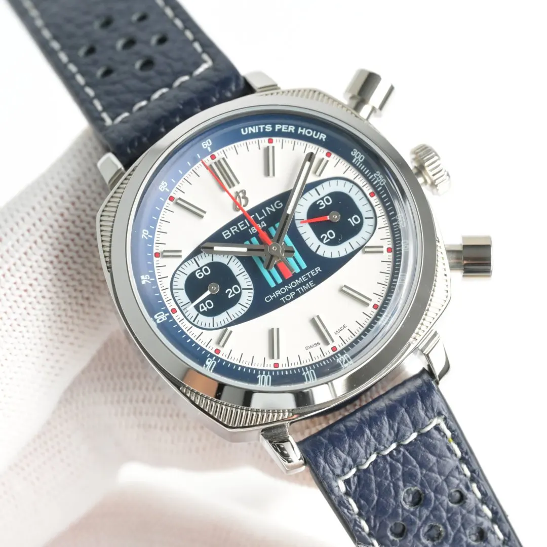 Red Blue Watch Classic Leather