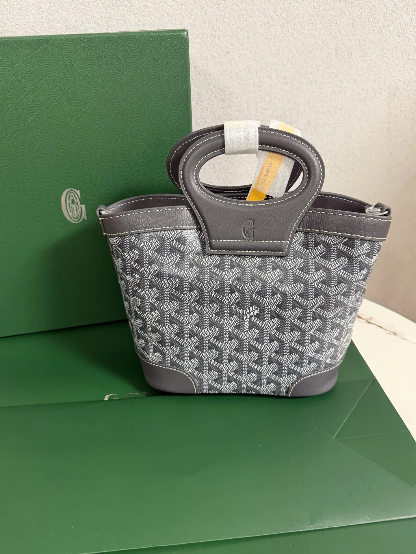 Goyard Gray Shoulder Bag Leather