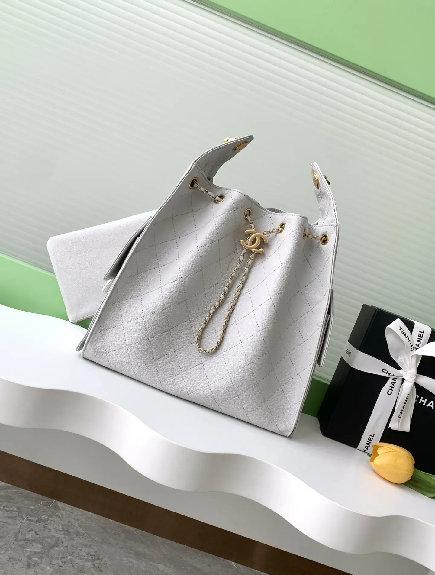 CHANEL Hobo 进口 免税 球纹皮嘻哈包 腋下包 復古腋下背款