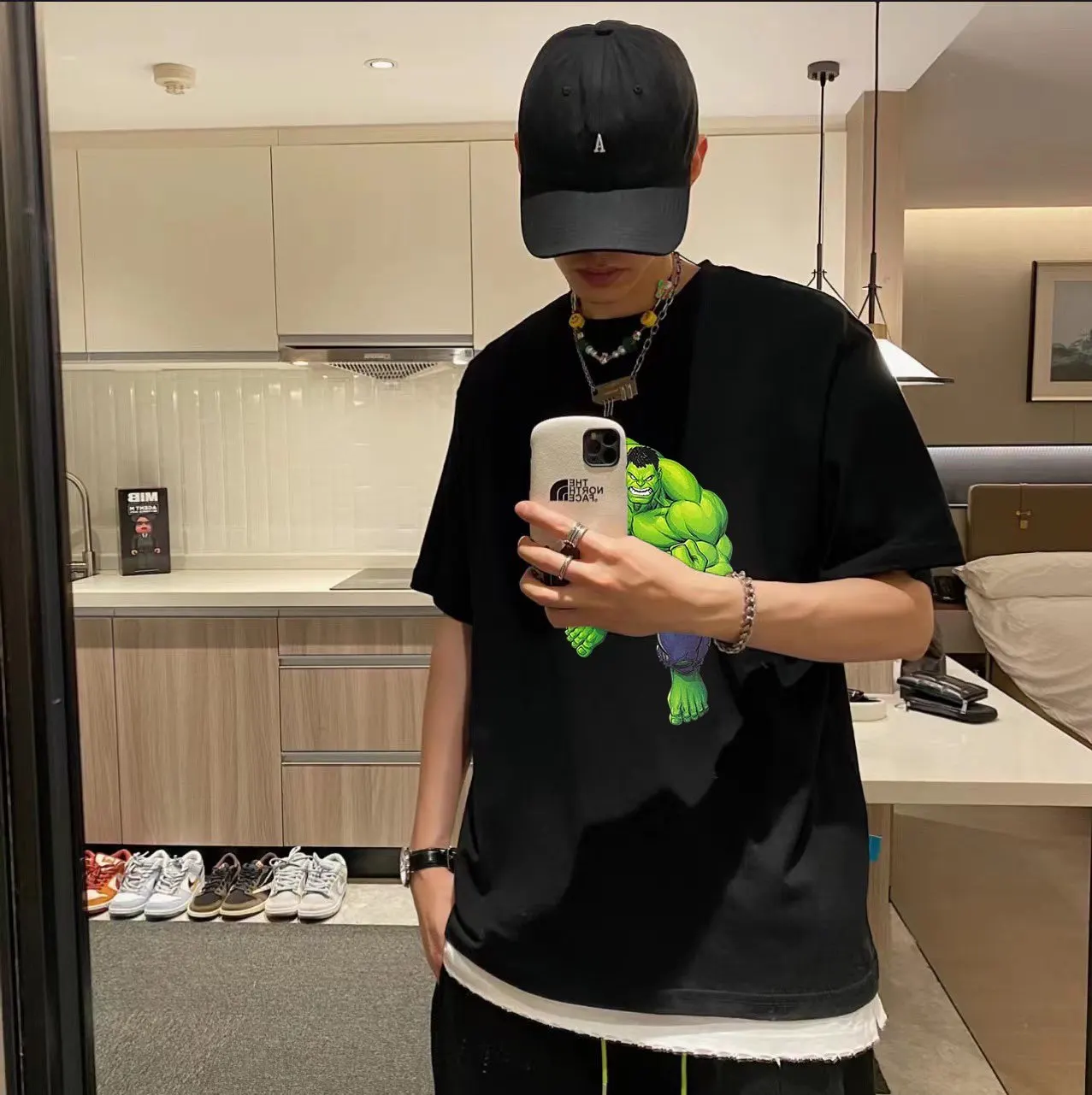 Balenciaga Black Cotton Short Sleeve T-Shirt Street Casual