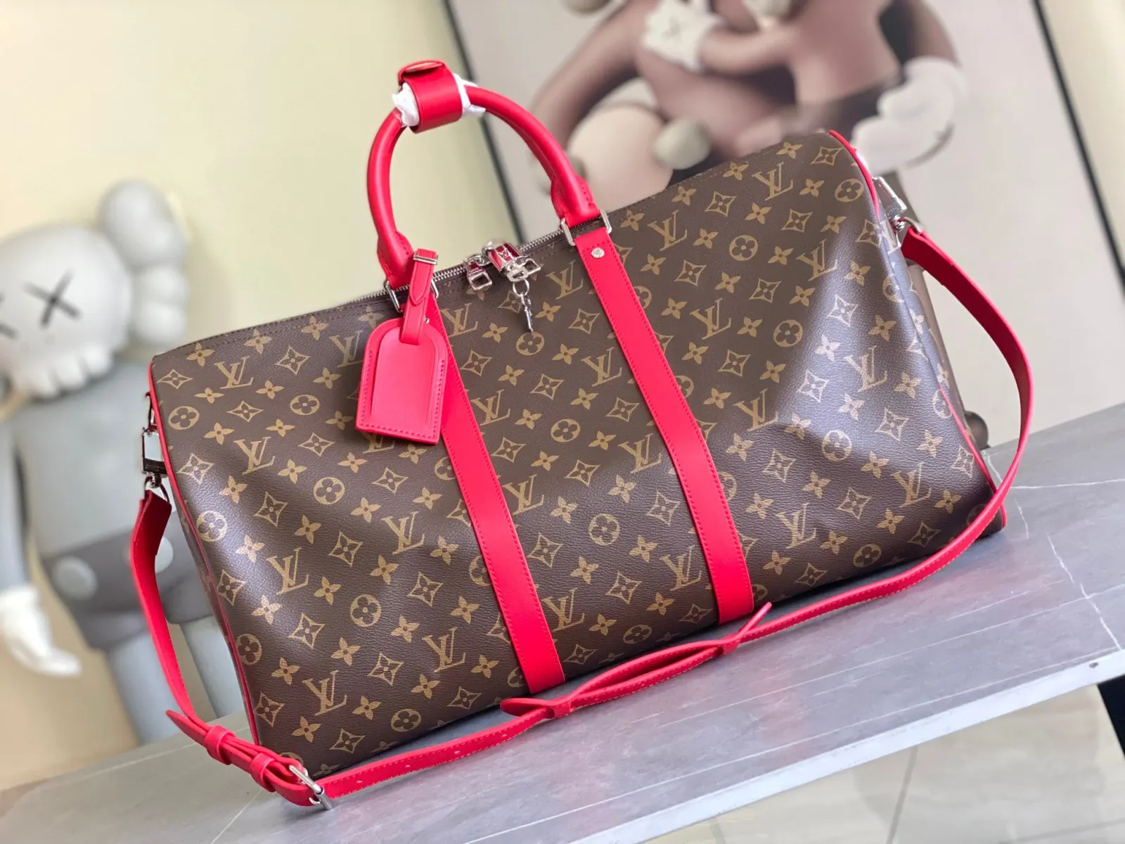 Keepall 金色 牛皮 旅行袋 大容量旅行款