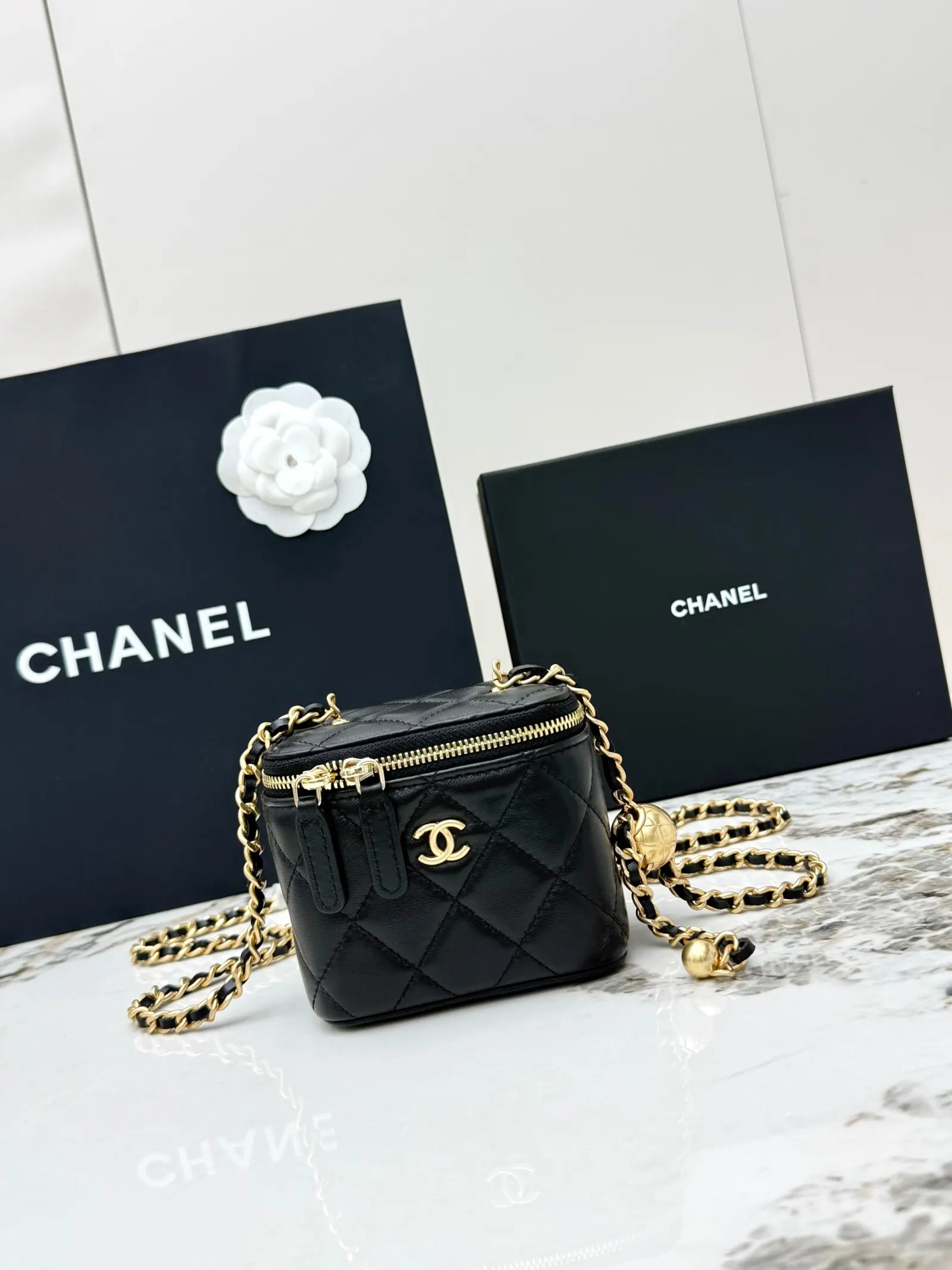 CHANEL 金色 羊皮 鏈條包 精致鏈條款
