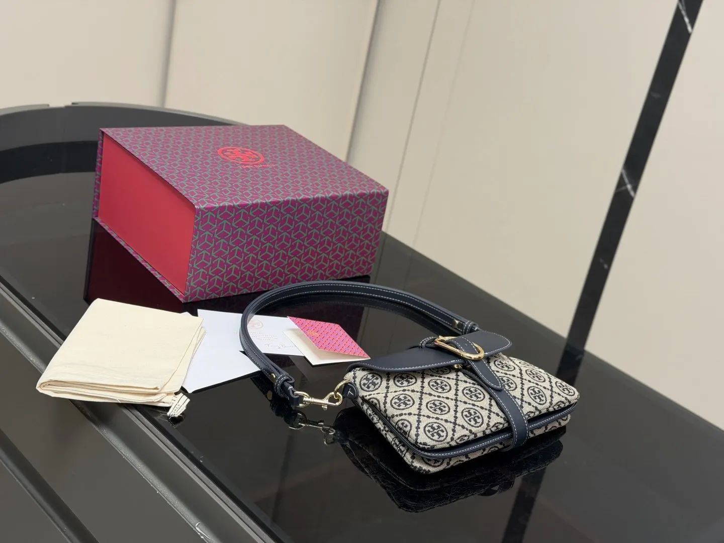 老花 Tory Burch 斜背包 腋下包 復古腋下背款