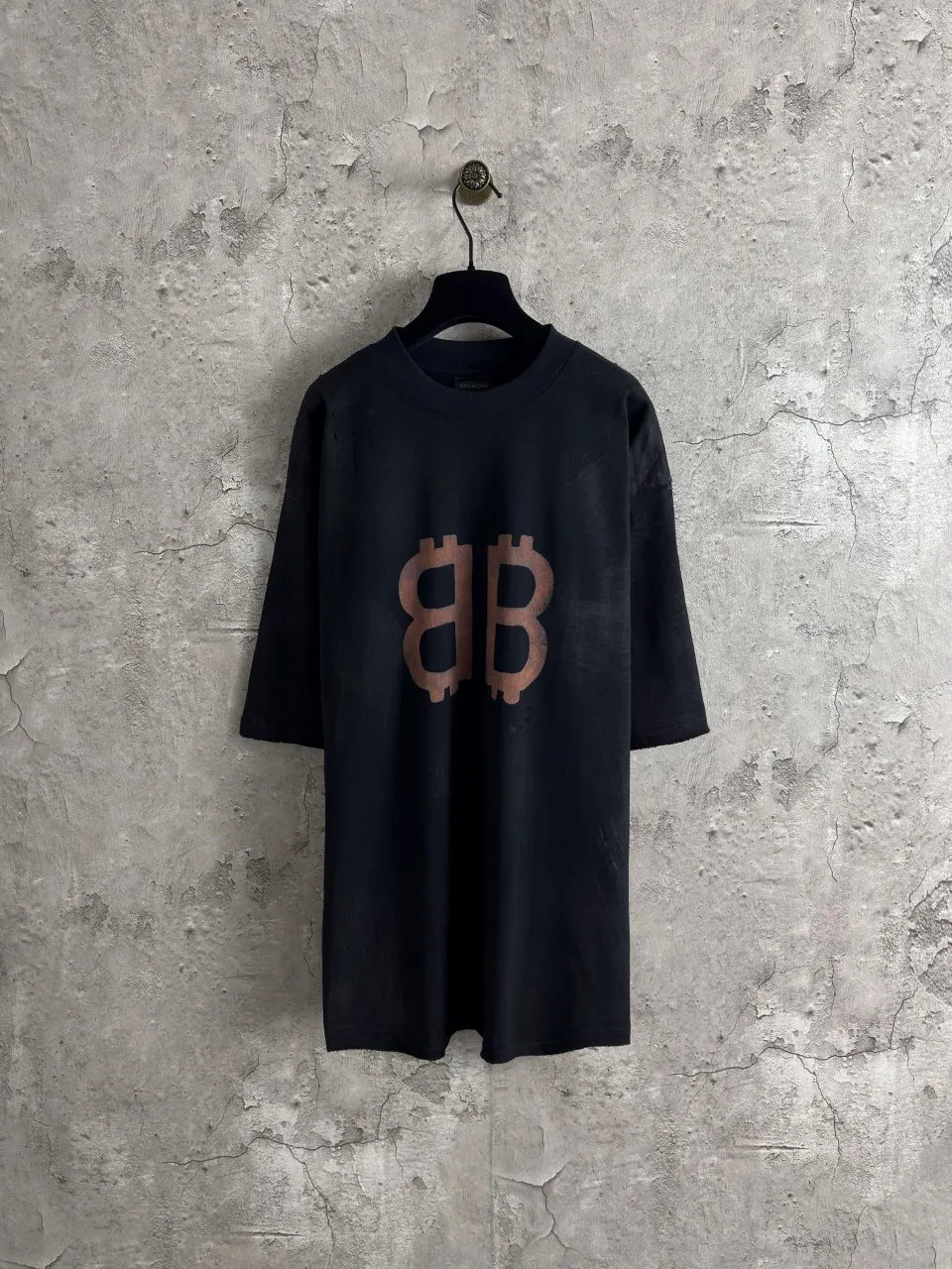 Balenciaga Black Short Sleeve T-Shirt Street Casual
