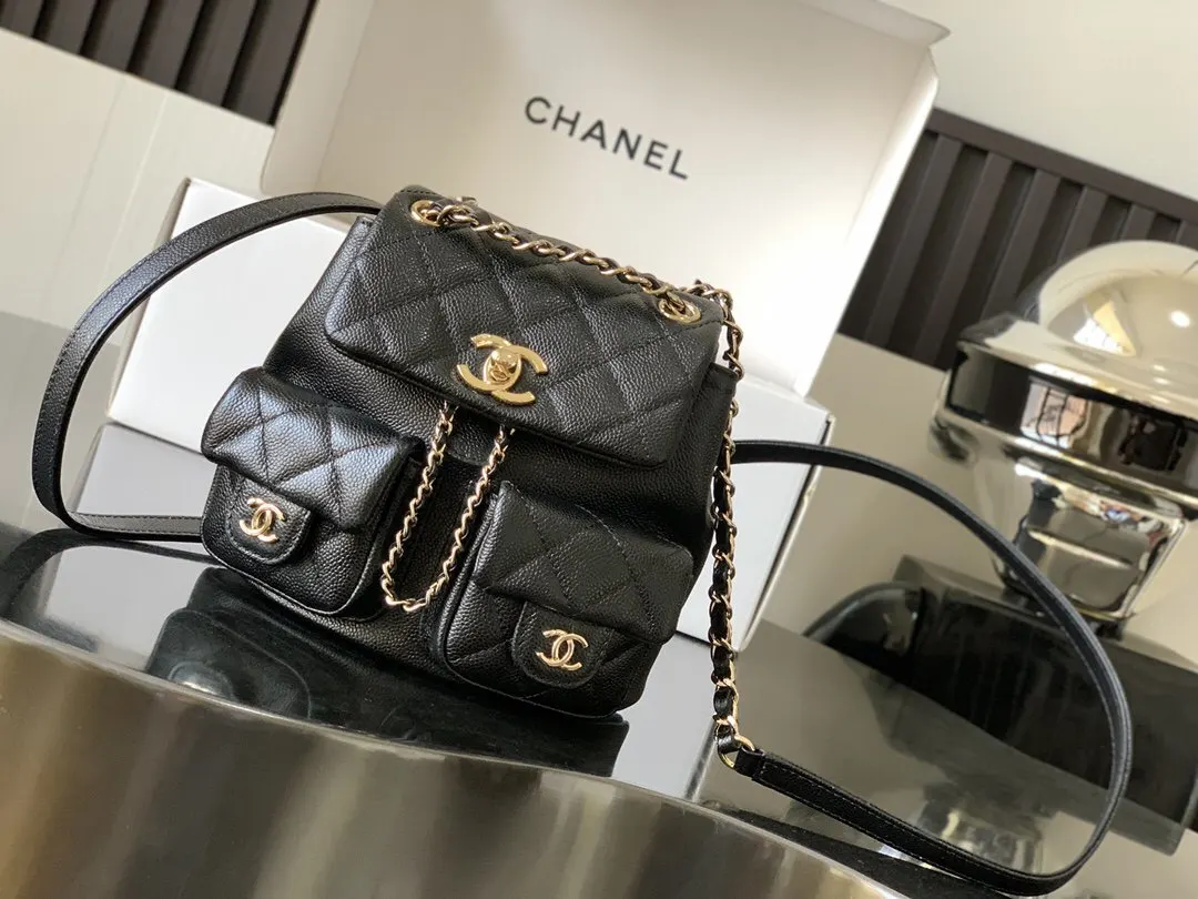 CHANEL 牛皮 雙肩包 实用雙肩款