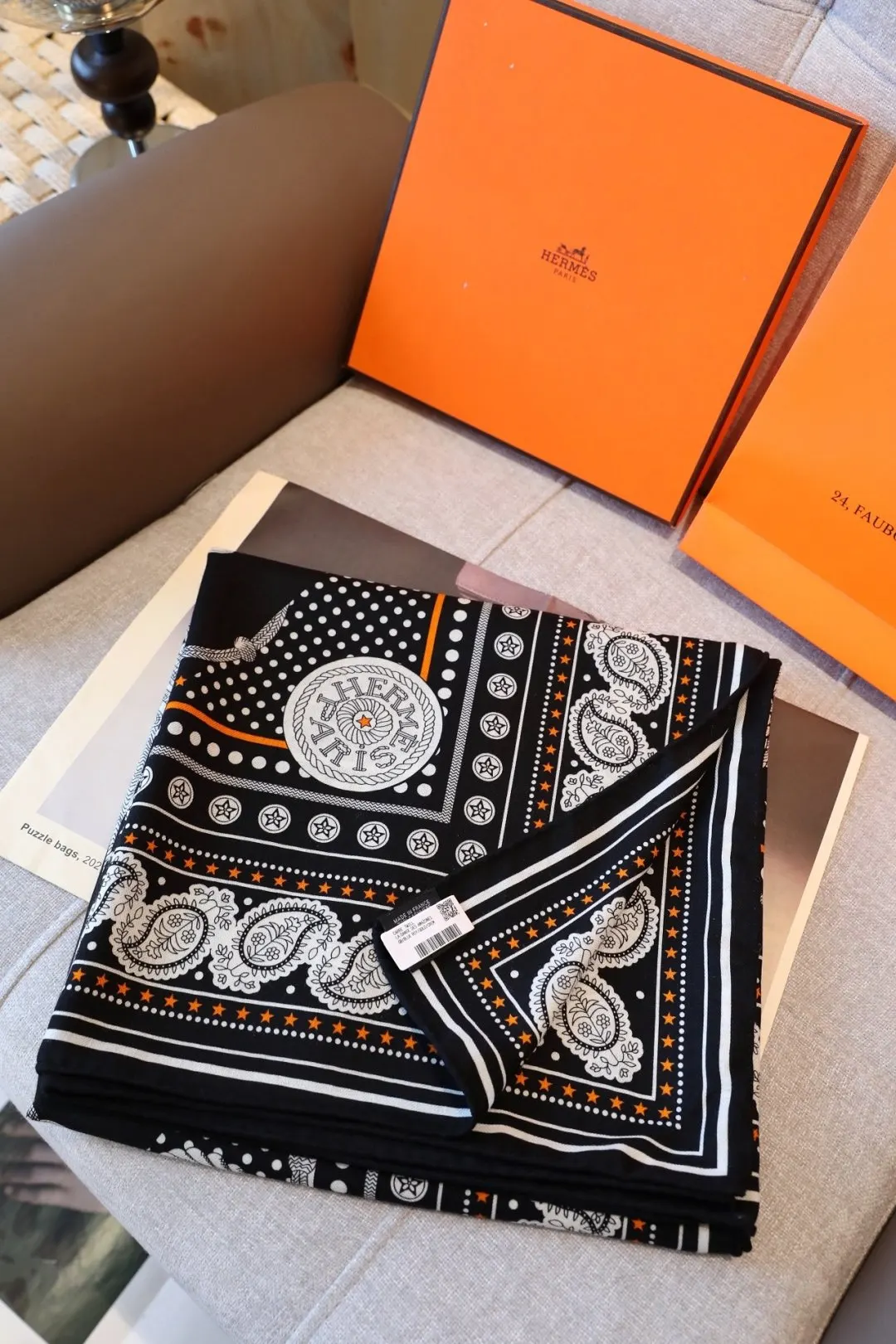 Hermes 真丝 手提包 40cm 經典款