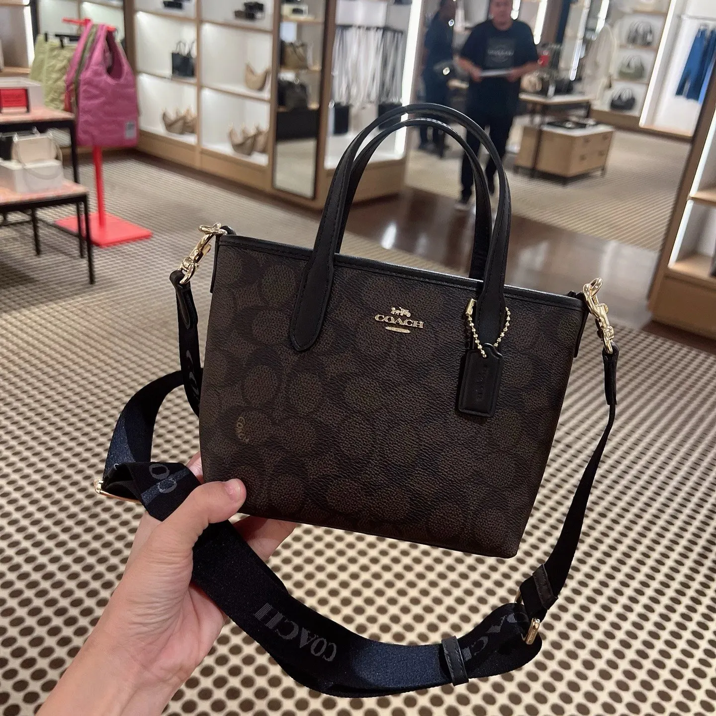 Coach Mini购物袋 City迷你拉链 托特包 大容量托特款