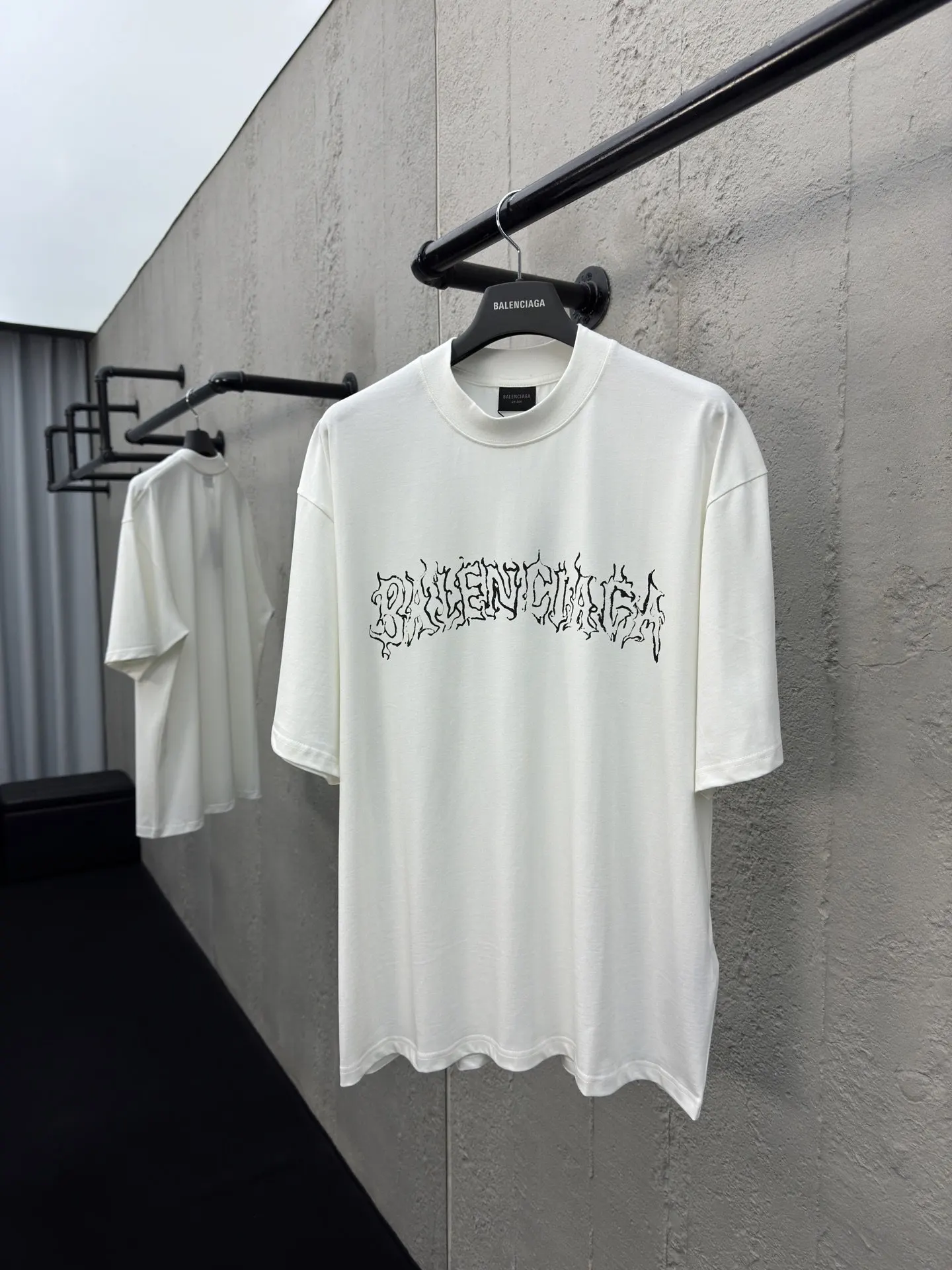 Balenciaga Cotton Logo Short Sleeve T-Shirt Street Casual