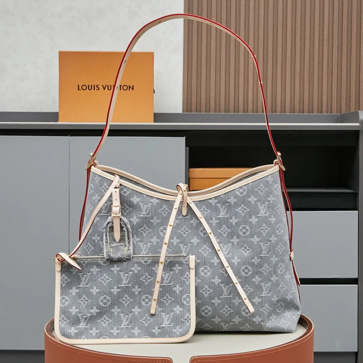 LV CarryAll 灰色 牛仔 Mo收纳包 旅行收纳款