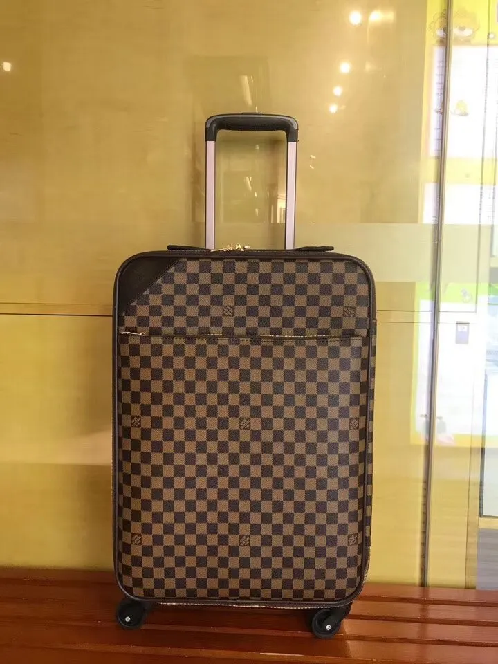 LV 帆布 超耐磨损万向轮 灵活出行 加厚全鋁合金 梯形 化妝包 便携收納款