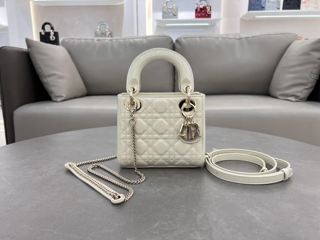 Dior Lady Dior 白色手袋 手提斜挎款